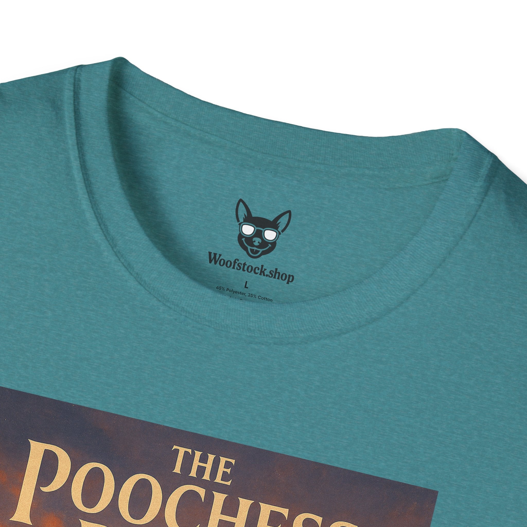 The Princess Bride Poster Dog Parody Unisex Softstyle T-Shirt -- Funny Audrey Hepburn Movie Tee for Film and Dog Lovers