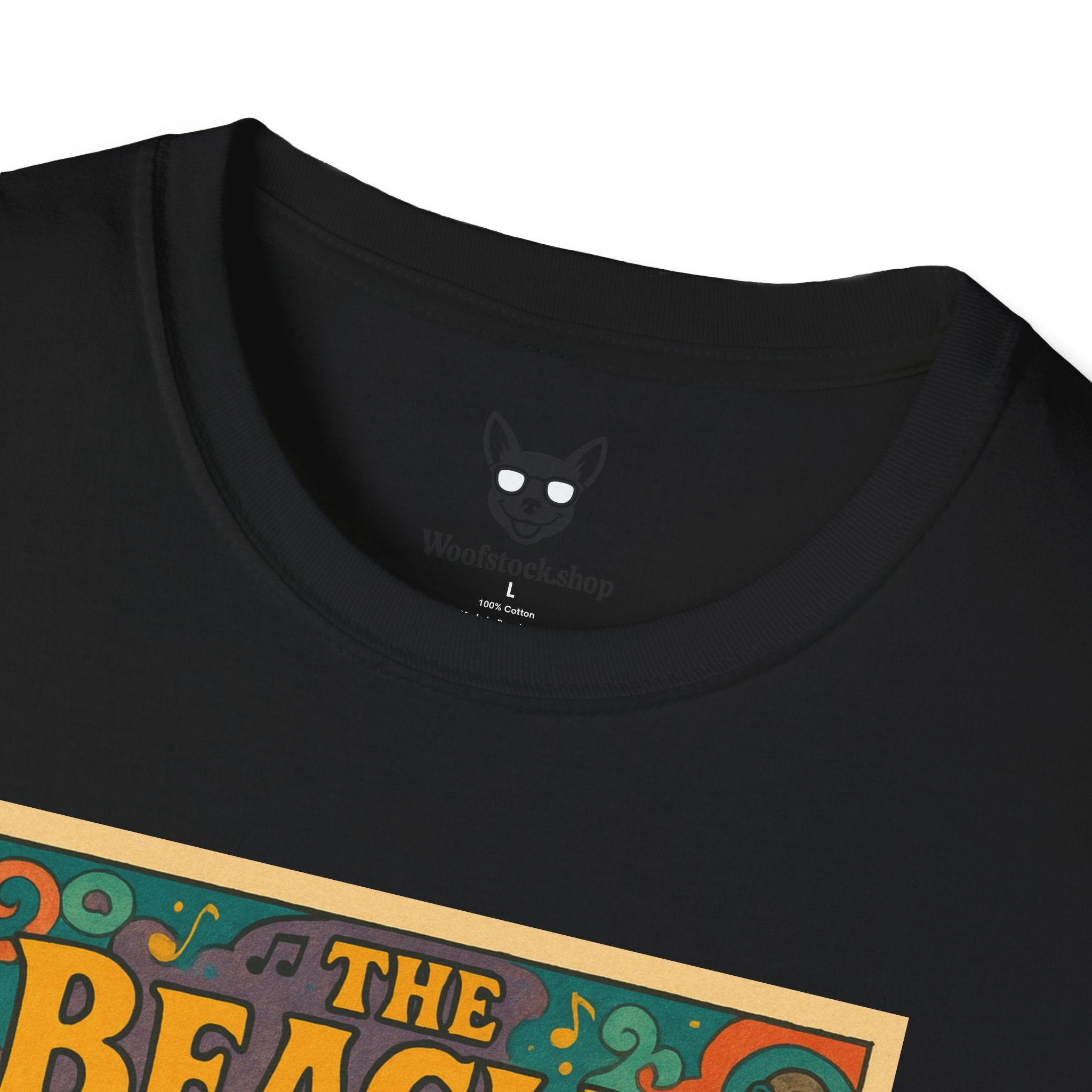The Beatles Concert Poster Dog Parody Unisex Softstyle T-Shirt -- Funny Dog Concert Tee for Music and Dog Lovers