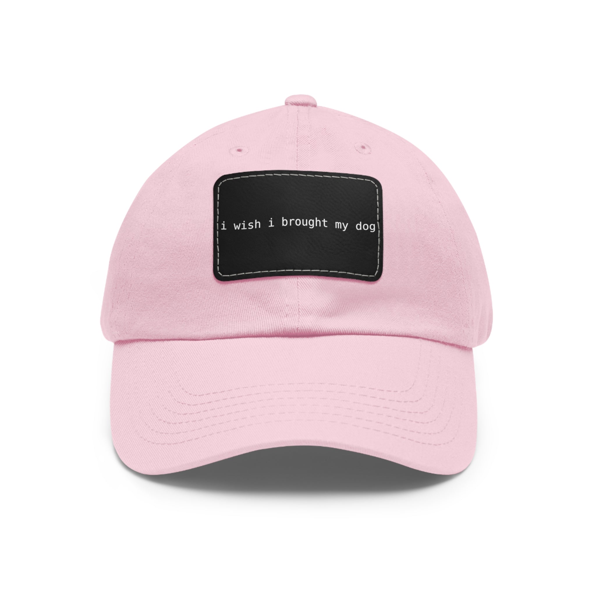 I Wish I Brought My Dog Hat with Patch (Rectangle) -- Funny Hat for Dog Lovers
