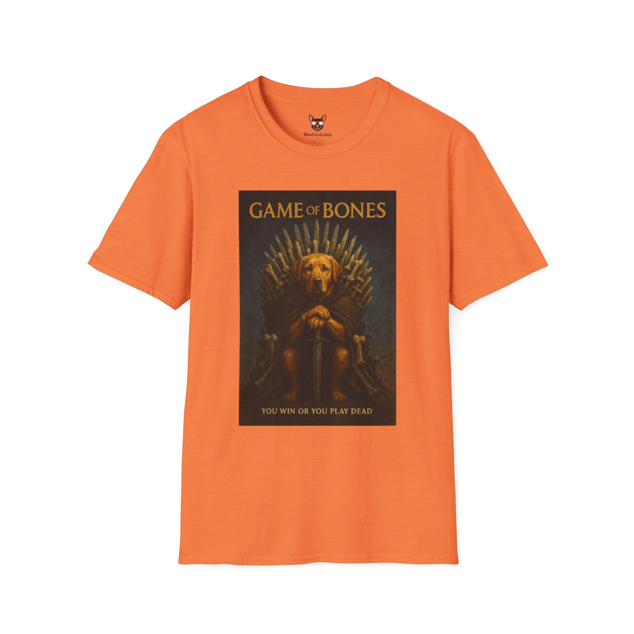 Game of Thrones TV Poster Dog Parody Unisex Softstyle T-Shirt -- Funny Dog Tee for TV and Dog Lovers
