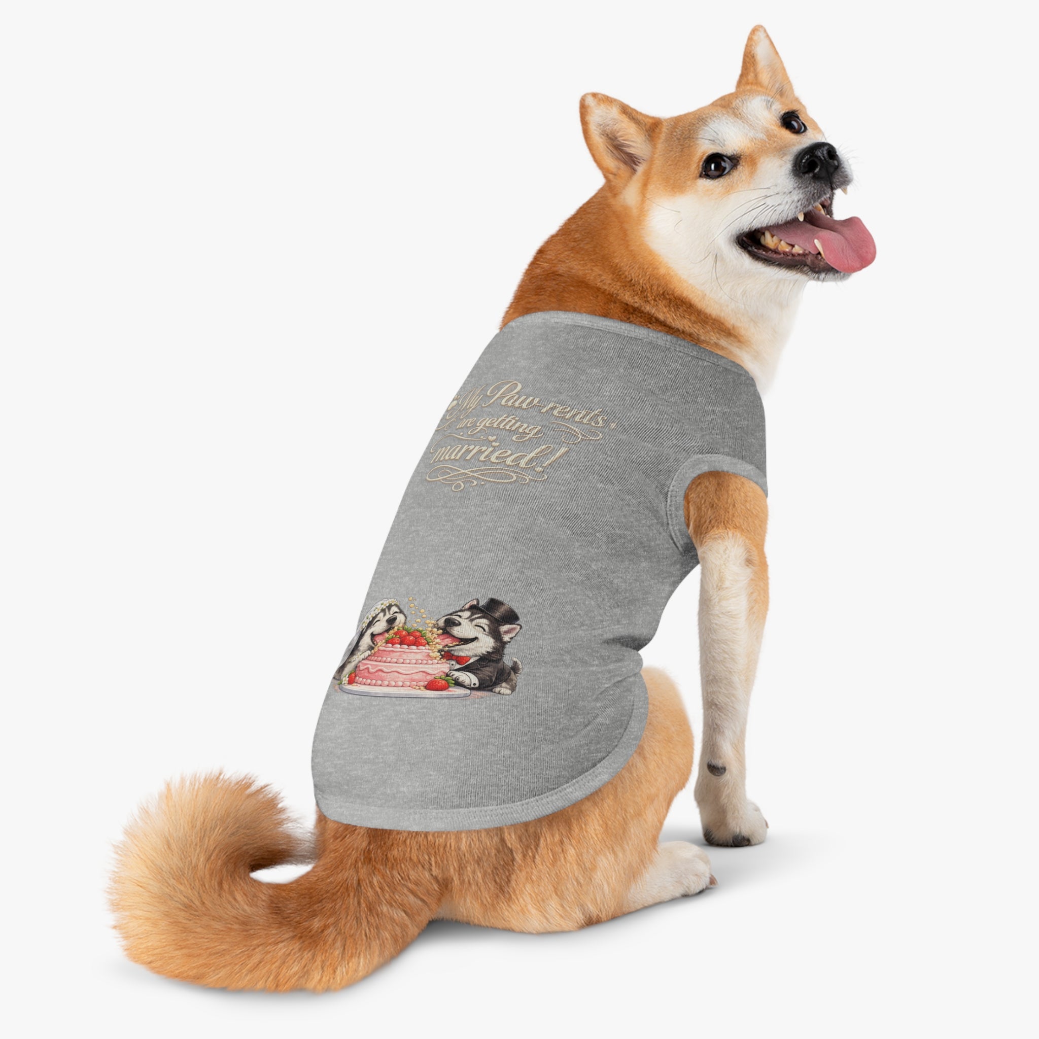 Engagement Gift for Dog Lovers -- My Pawrents Are Getting Married Dog Shirt Wedding Gift (Husky)