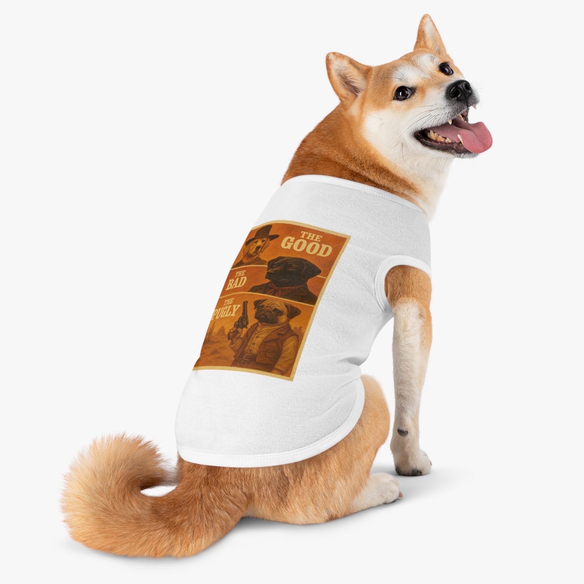 The Good, The Bad, The Pugly Pet Tank Top-- Funny Parody Shirt for Dog Lovers