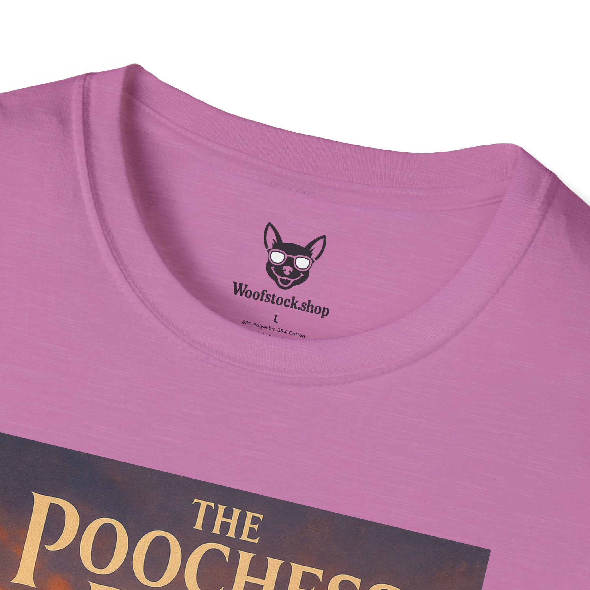 The Princess Bride Poster Dog Parody Unisex Softstyle T-Shirt -- Funny Audrey Hepburn Movie Tee for Film and Dog Lovers