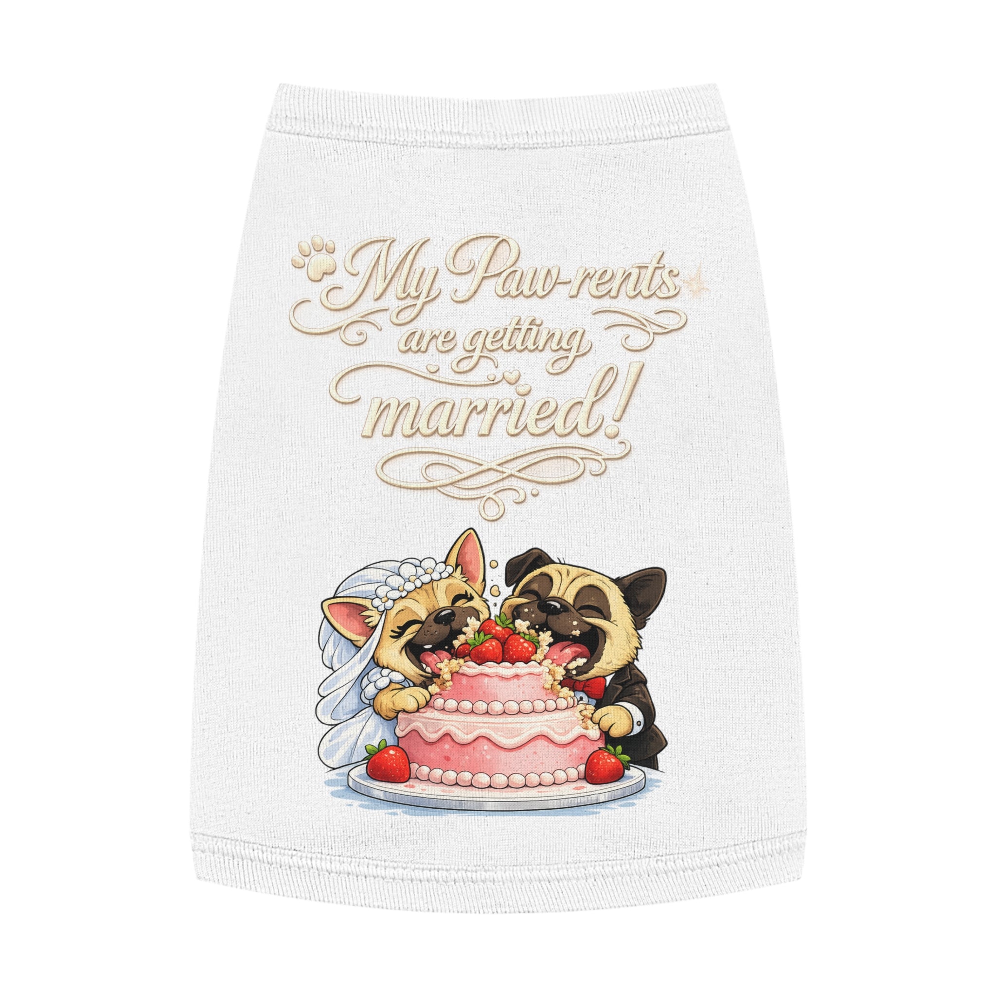 Engagement Gift for Dog Lovers -- My Pawrents Are Getting Married Dog Shirt Wedding Gift (Pug)