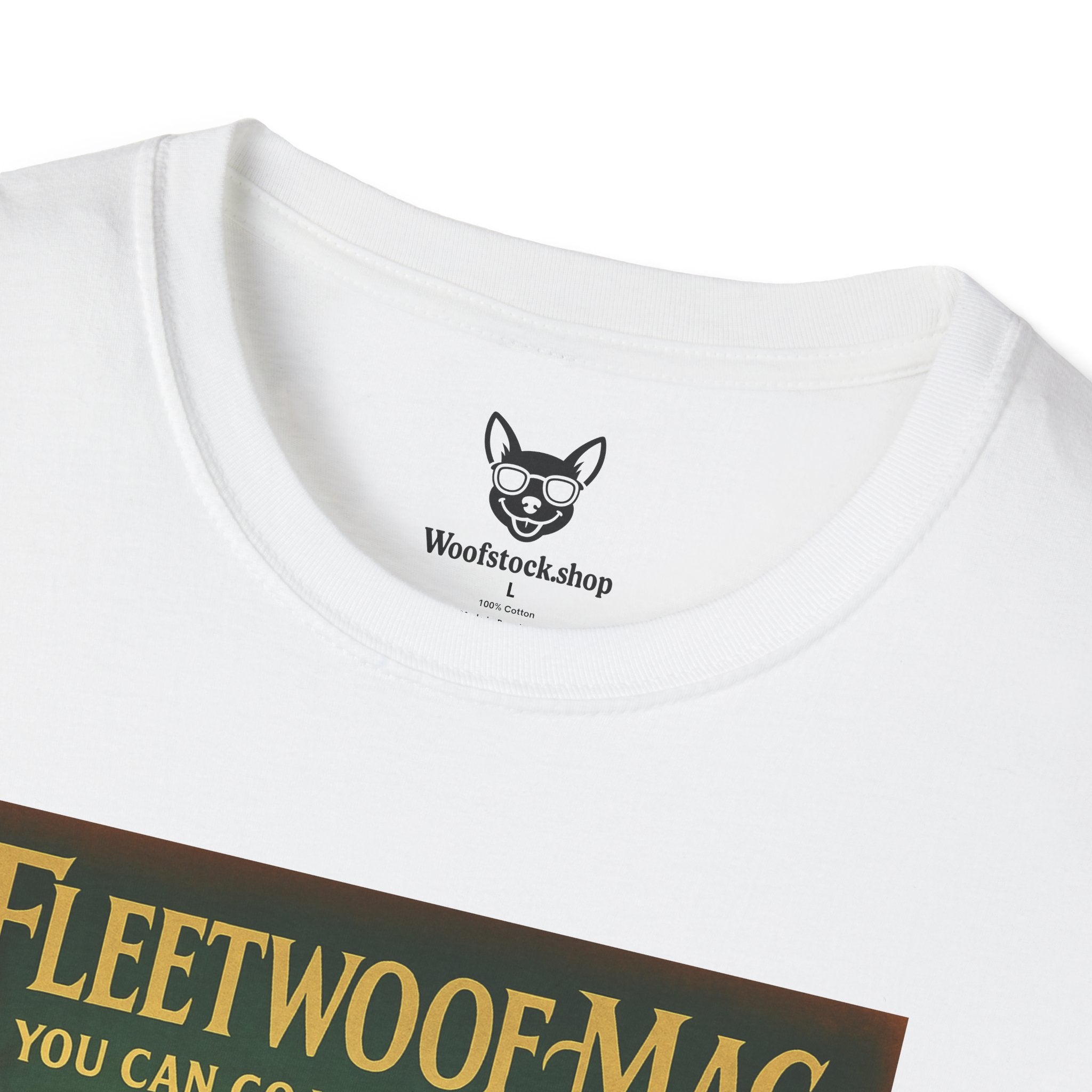Fleetwood Mac Concert Poster Dog Parody Unisex Softstyle T-Shirt – Funny Tee for Music and Dog Lovers