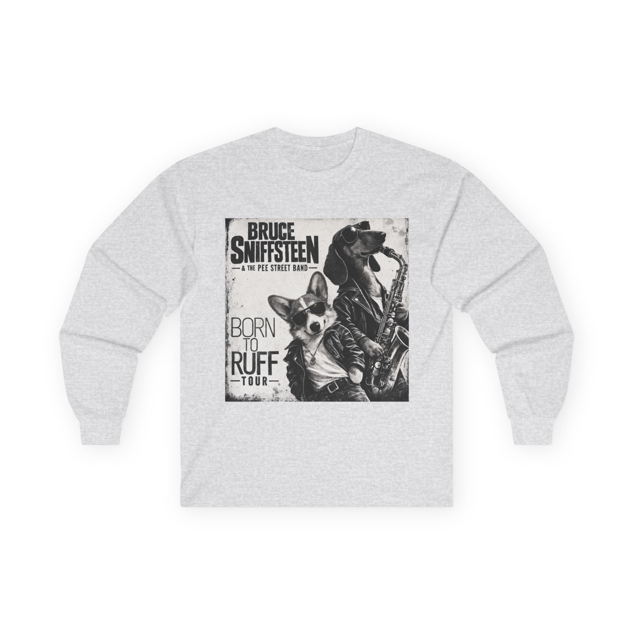Bruce Sniffsteen & the Pee Street Band Longsleeve Shirt -- Funny Bruce Springsteen 2026 Tour Shirt Parody