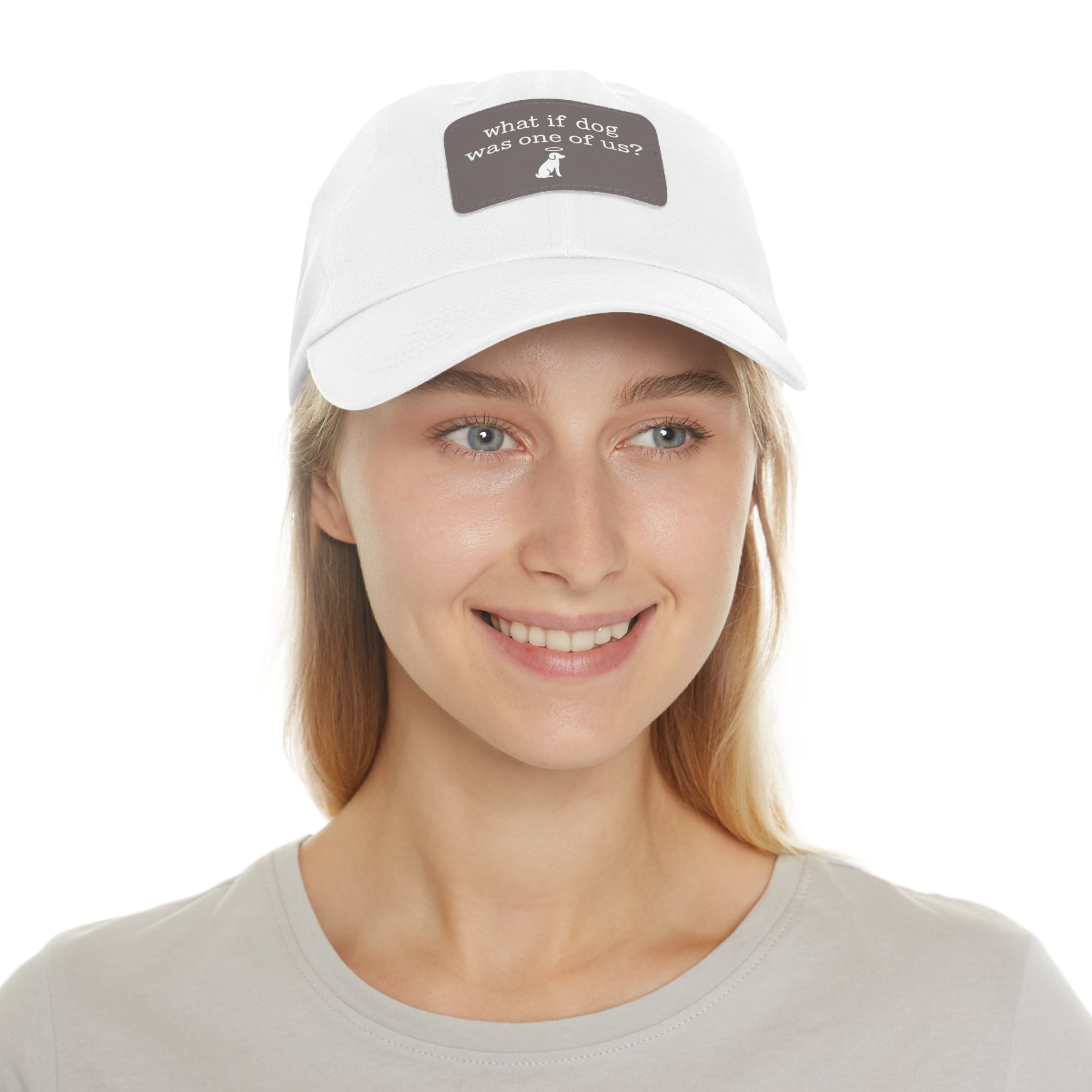 What If Dog Was One of Us Hat with patch (Rectangle) -- Funny Hat for Dog Lovers