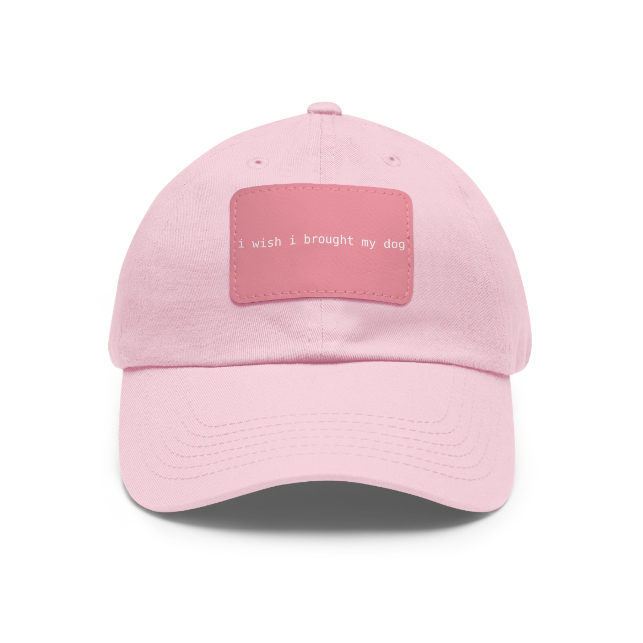 I Wish I Brought My Dog Hat with Patch (Rectangle) -- Funny Hat for Dog Lovers