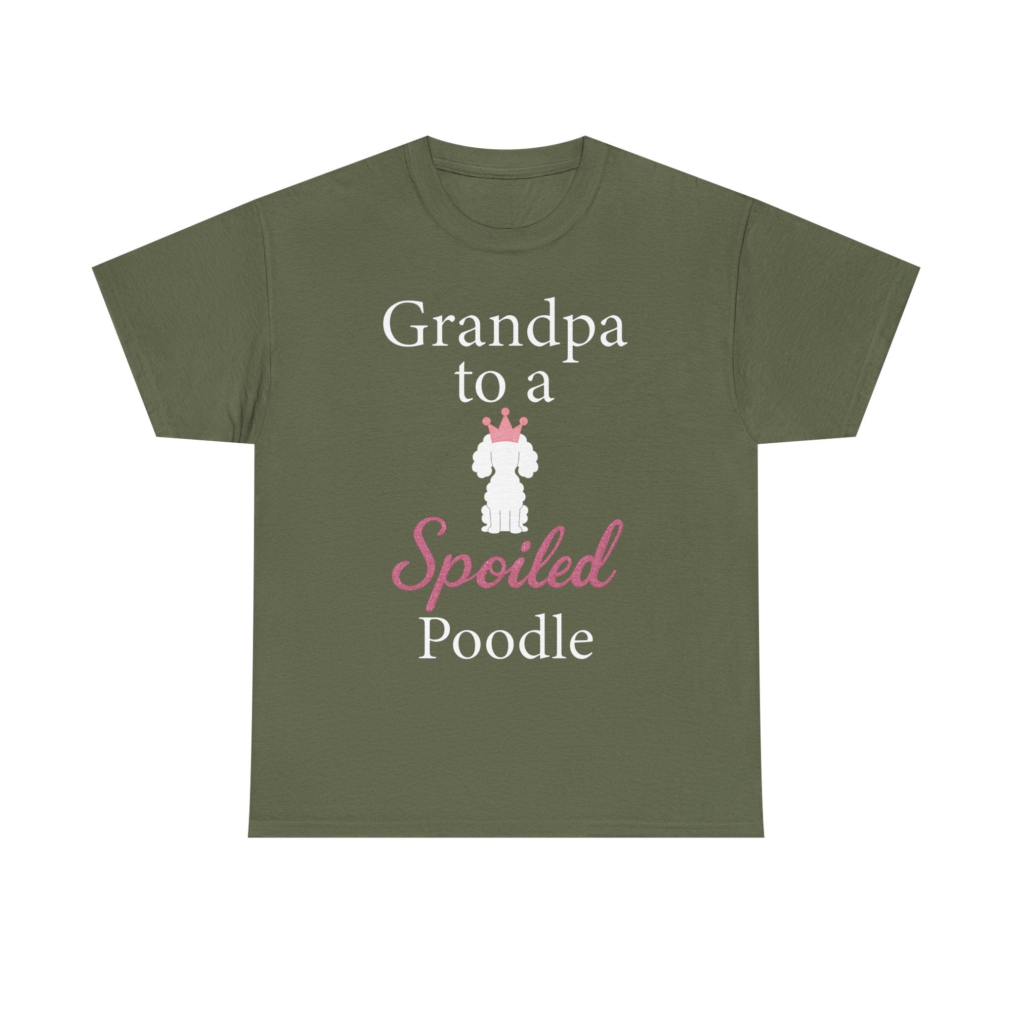 Grandpa to a Spoiled Poodle T-Shirt — Funny Shirt for Dog Lovers
