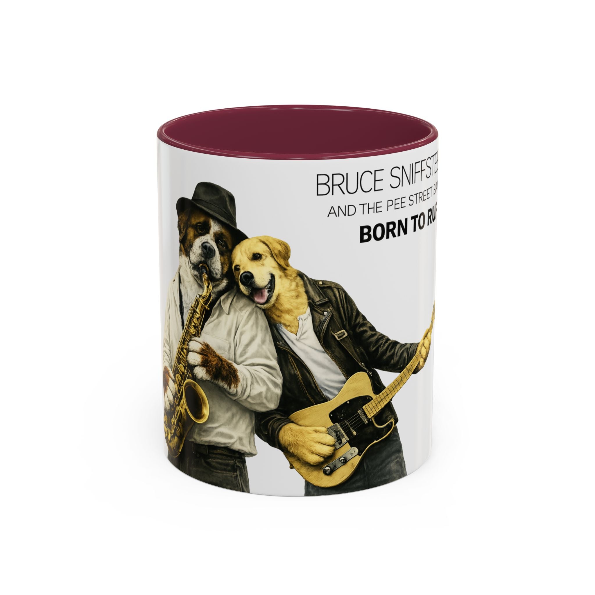 Bruce Sniffsteen & the Pee Street Band Coffee Mug -- Funny Bruce Springsteen 2026 Tour Mug Parody