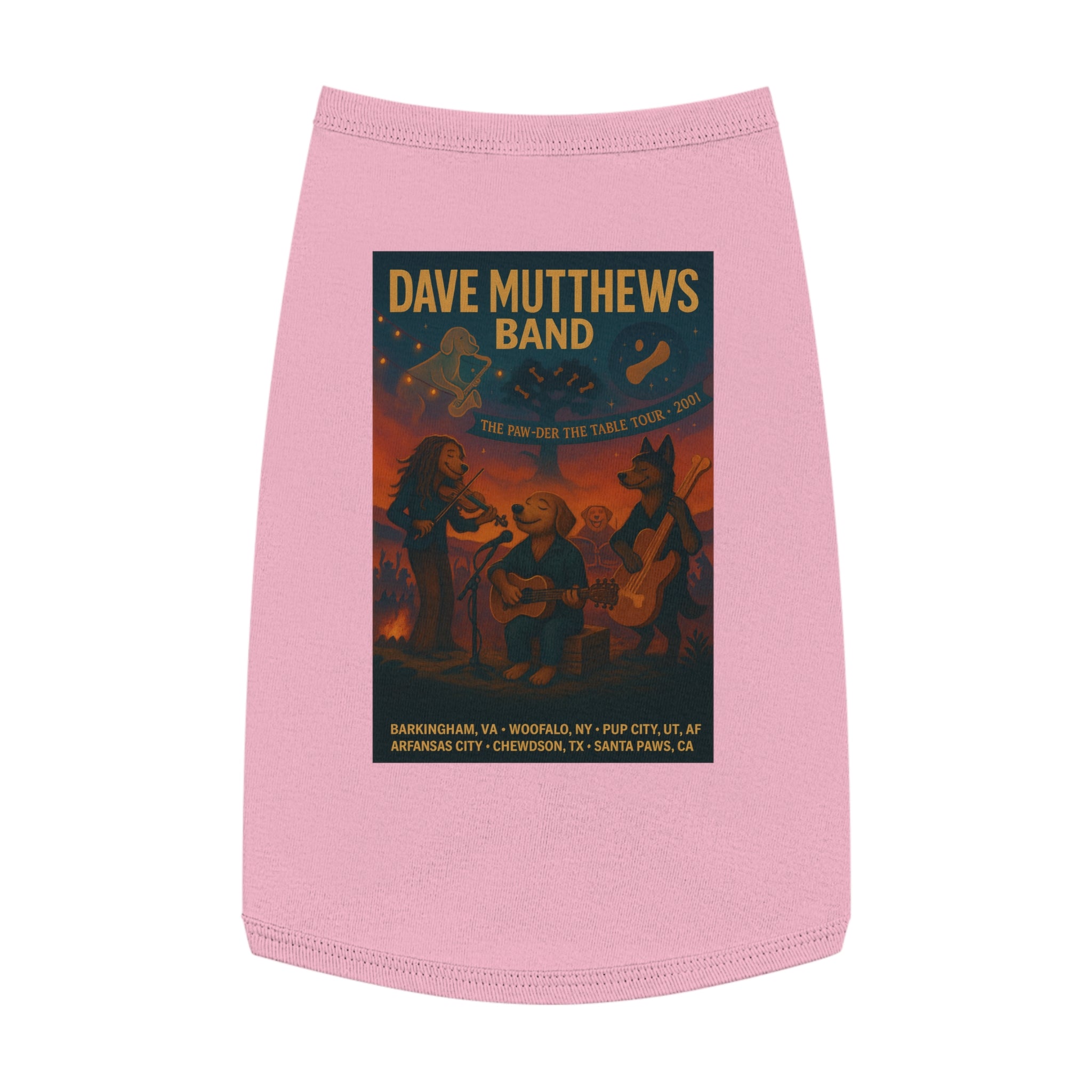 Dave Mutthews Band Pet Tank Top-- Funny Parody Shirt for Dog Lovers
