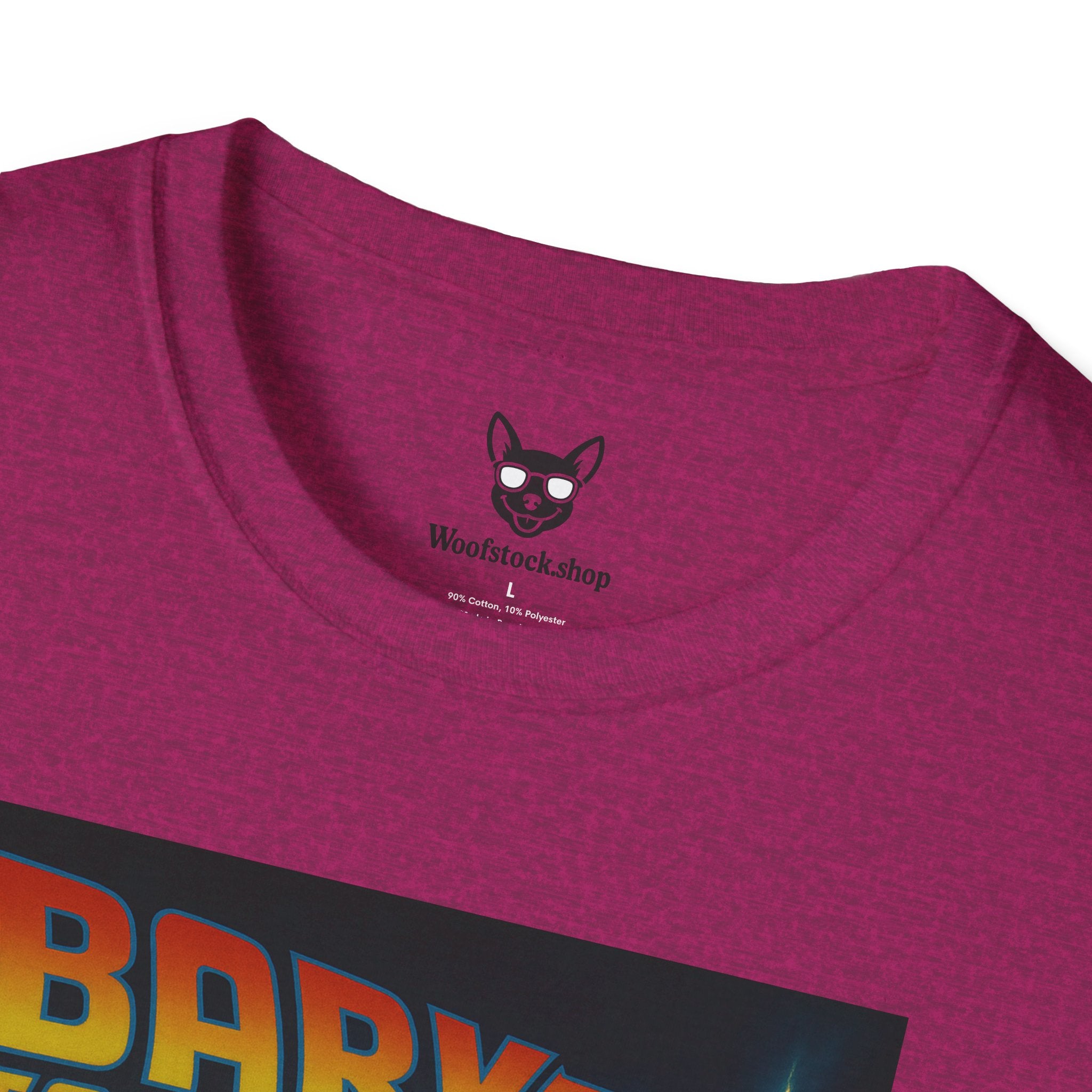 Back to the Future Movie Poster Dog Parody Unisex Softstyle T-Shirt -- Funny Dog Movie Tee for Film and Dog Lovers