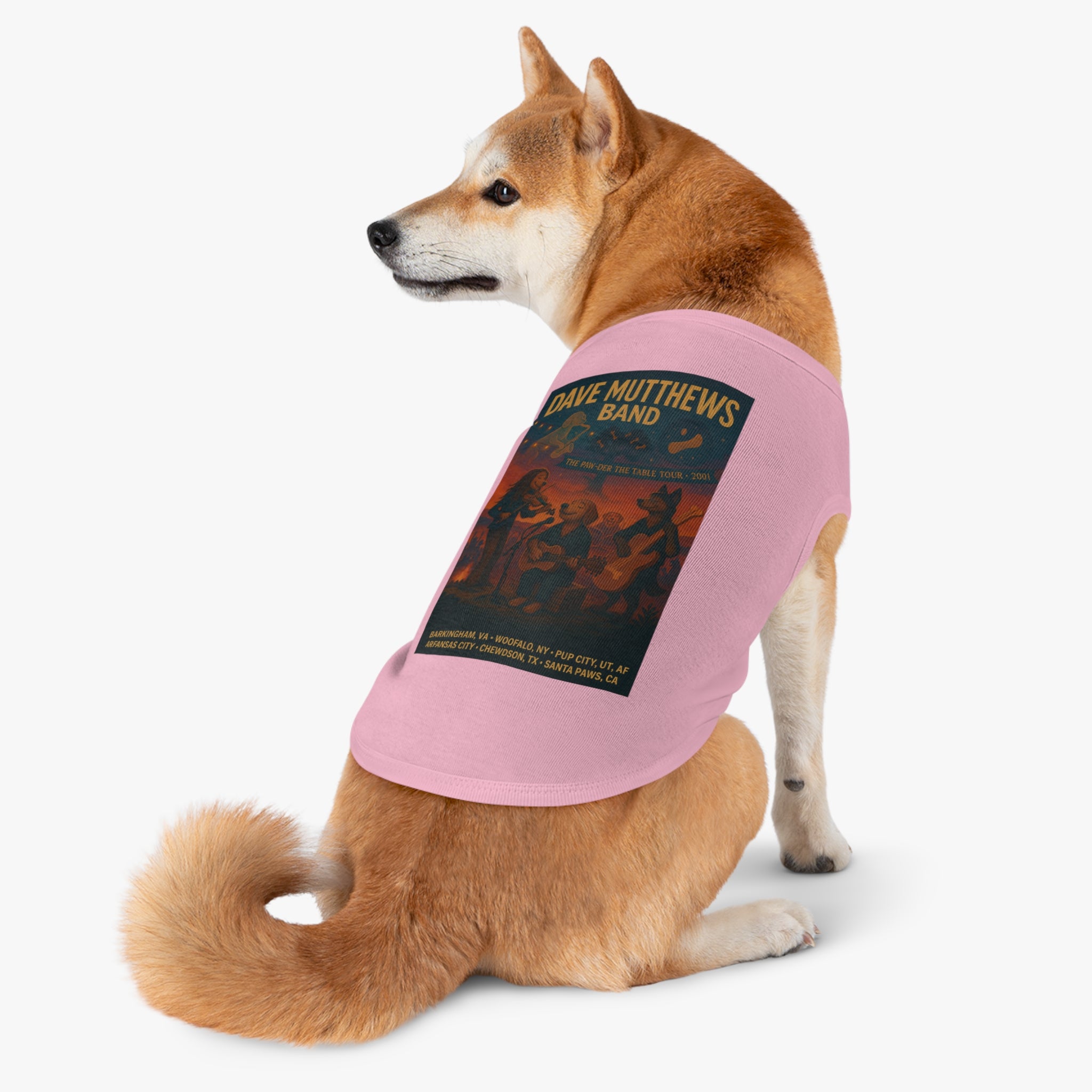 Dave Mutthews Band Pet Tank Top-- Funny Parody Shirt for Dog Lovers