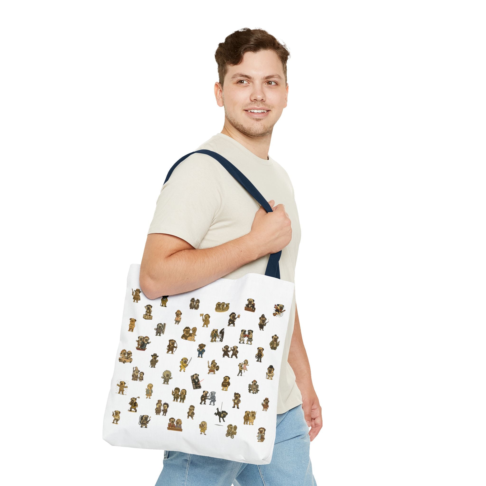 Movie Pugs Tote Bag – Hilarious Bag for Dog Lovers and Cinema Fans