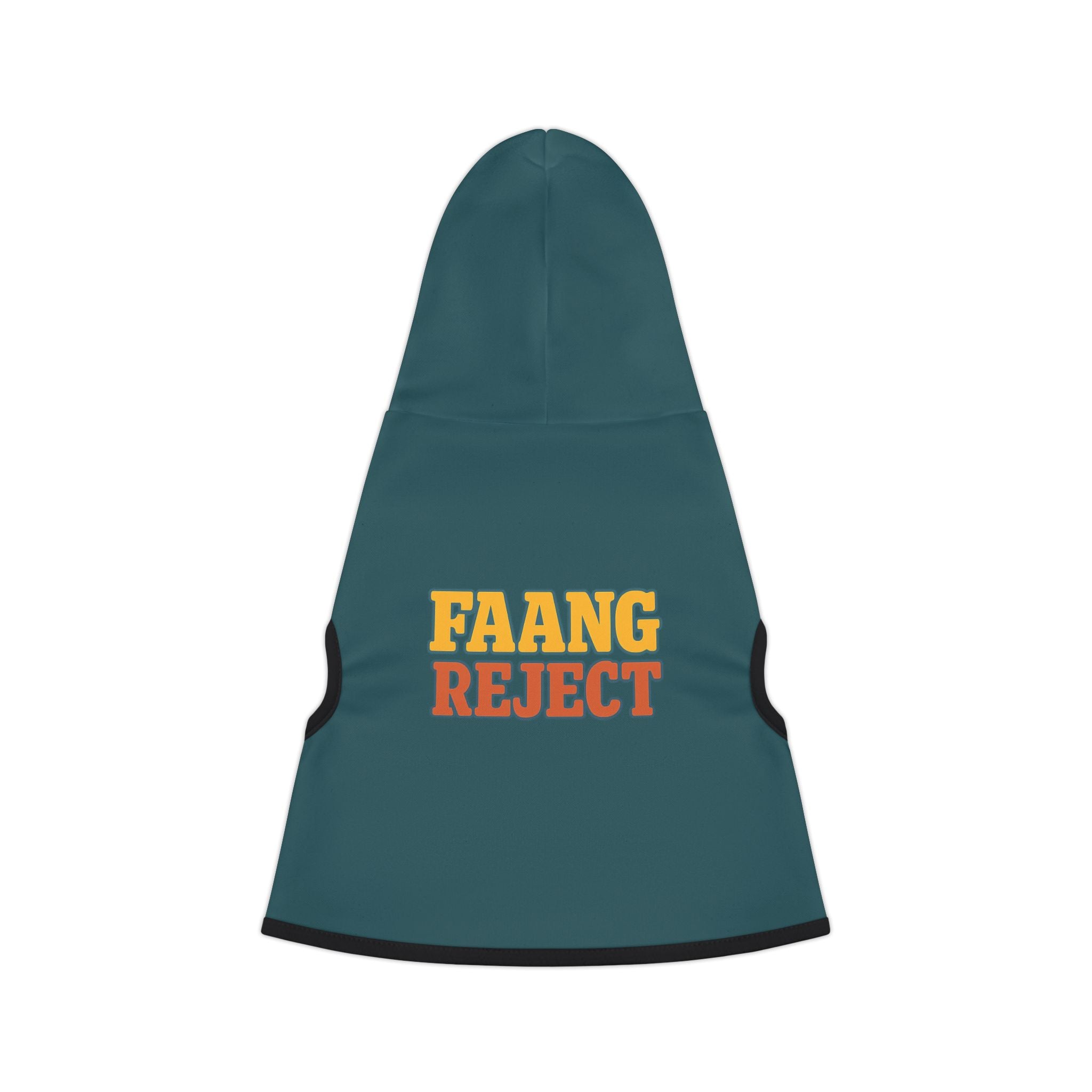 FAANG Reject Dog Hoodie – Funny Tech-Inspired Pet Sweatshirt for Washed-Up Work-from-Home Dogs