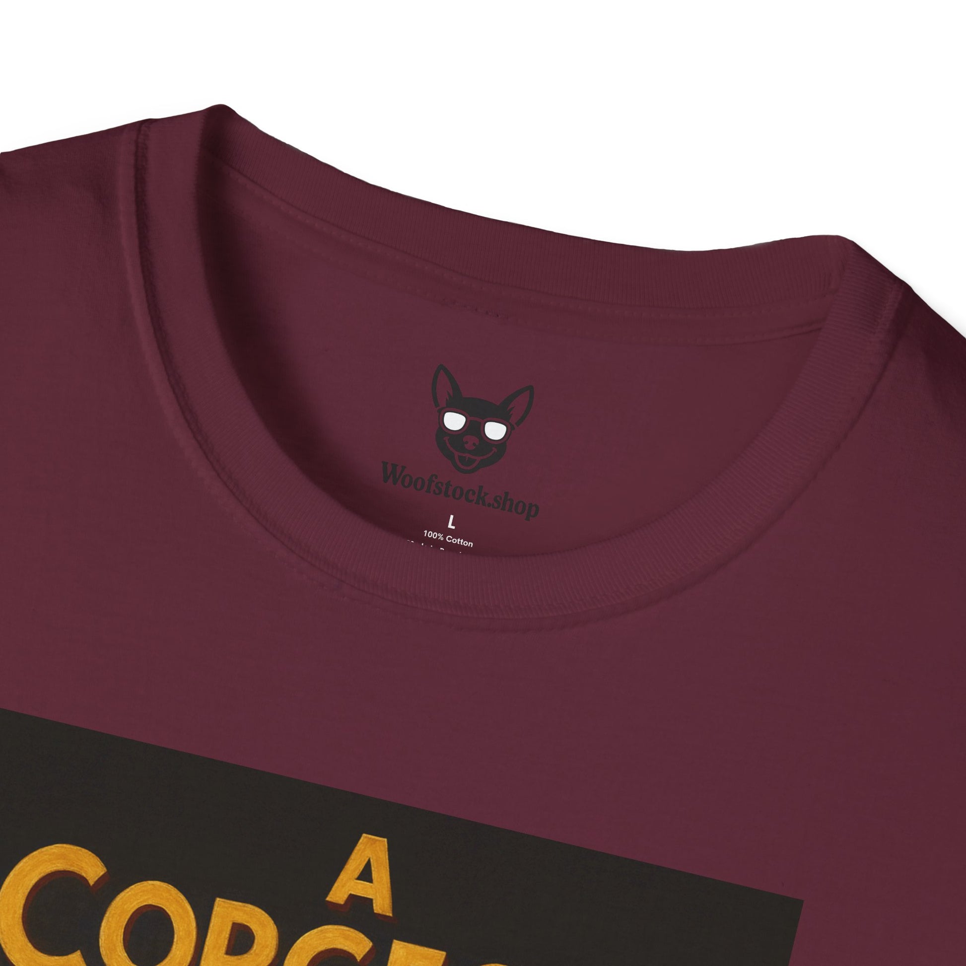 A Chorus Line Broadway Poster Dog Parody Unisex Softstyle T-Shirt -- Funny Tee for Broadway and Dog Lovers