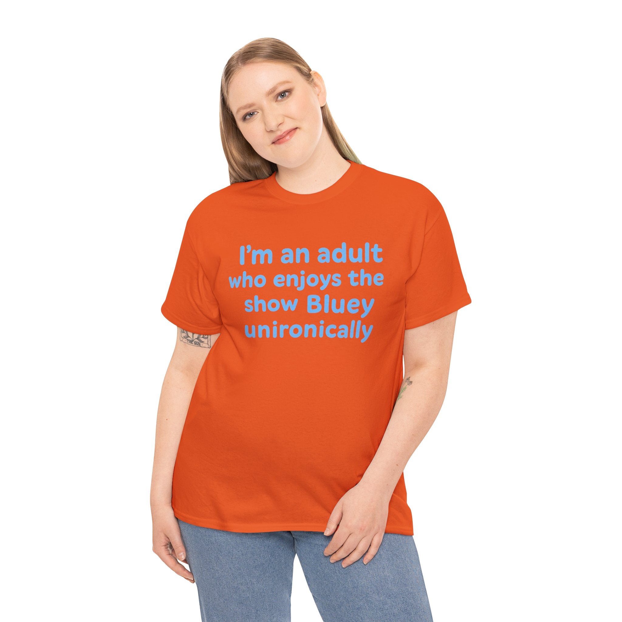 I'm An Adult Who Enjoys The Show Bluey Unironically Shirt -- Funny Shirt for Dog and Bluey Lovers