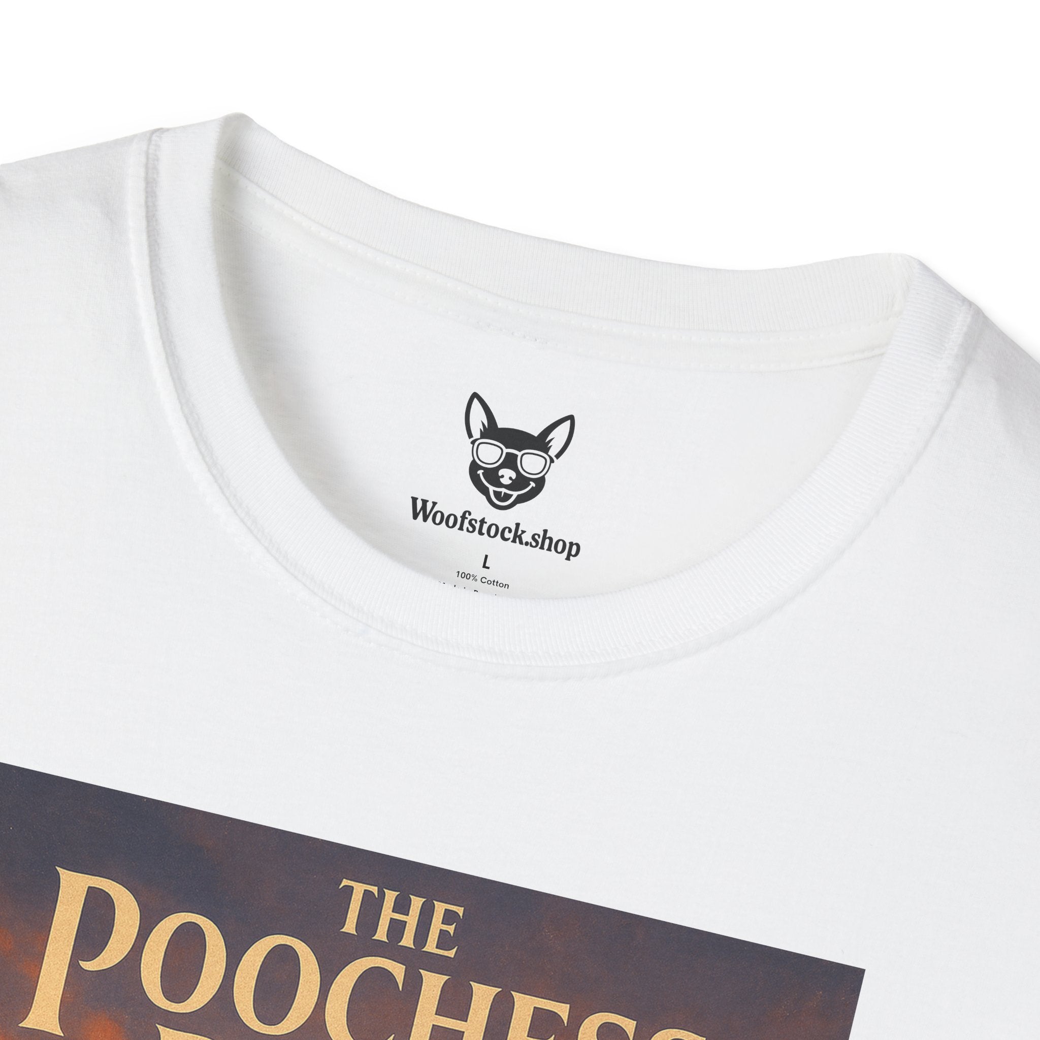 The Princess Bride Poster Dog Parody Unisex Softstyle T-Shirt -- Funny Audrey Hepburn Movie Tee for Film and Dog Lovers