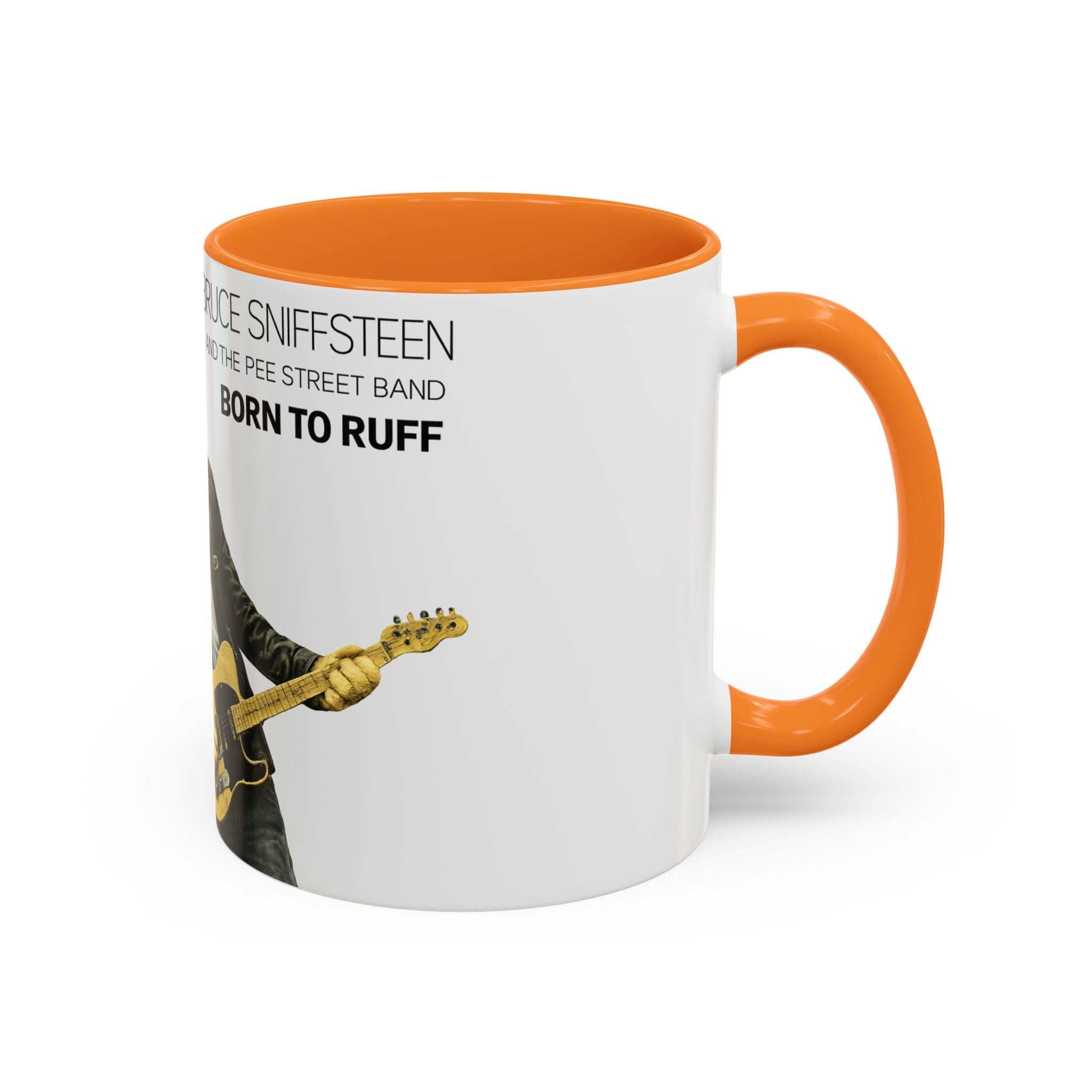 Bruce Sniffsteen & the Pee Street Band Coffee Mug -- Funny Bruce Springsteen 2026 Tour Mug Parody