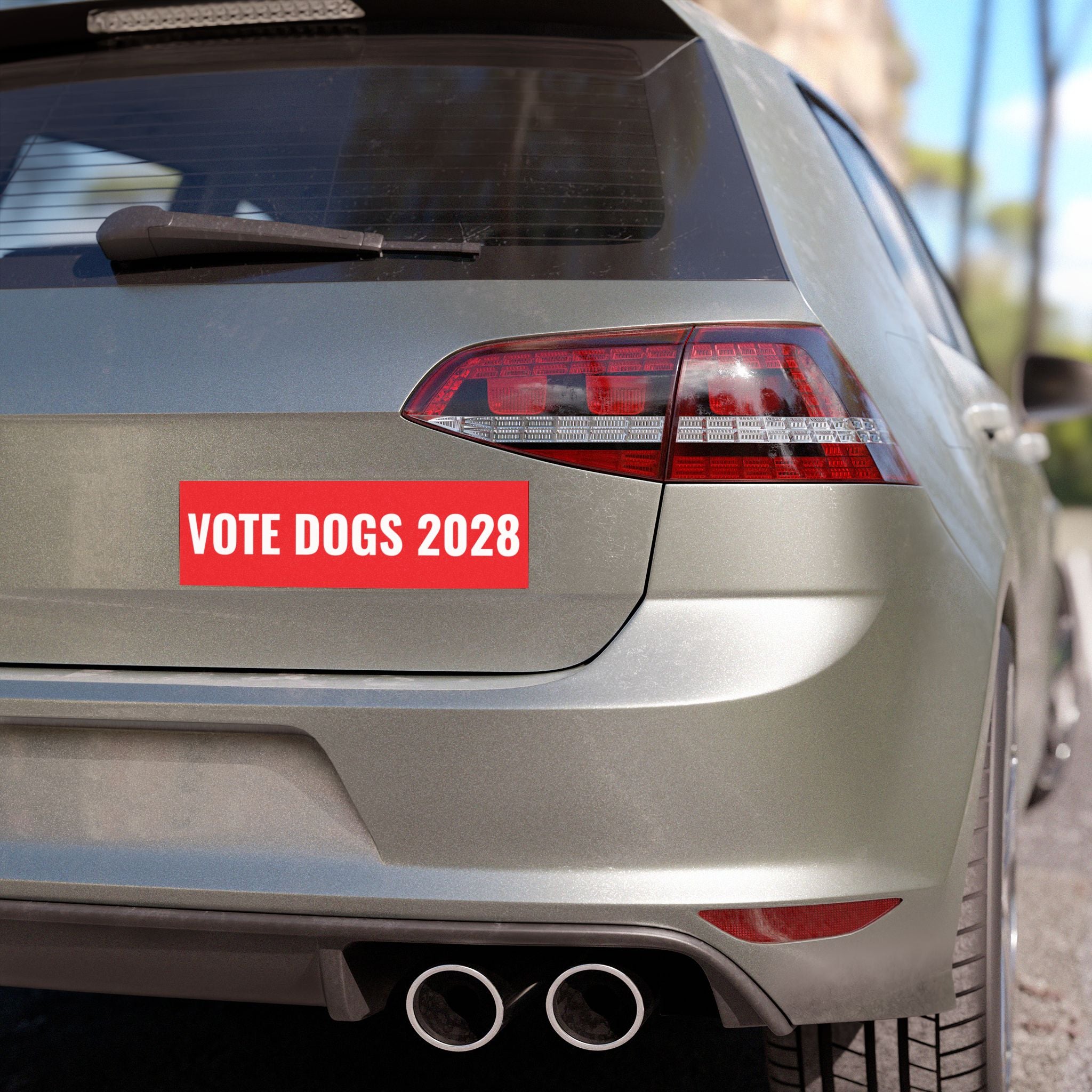 Vote Dogs 2028 Red Bumper Magnet