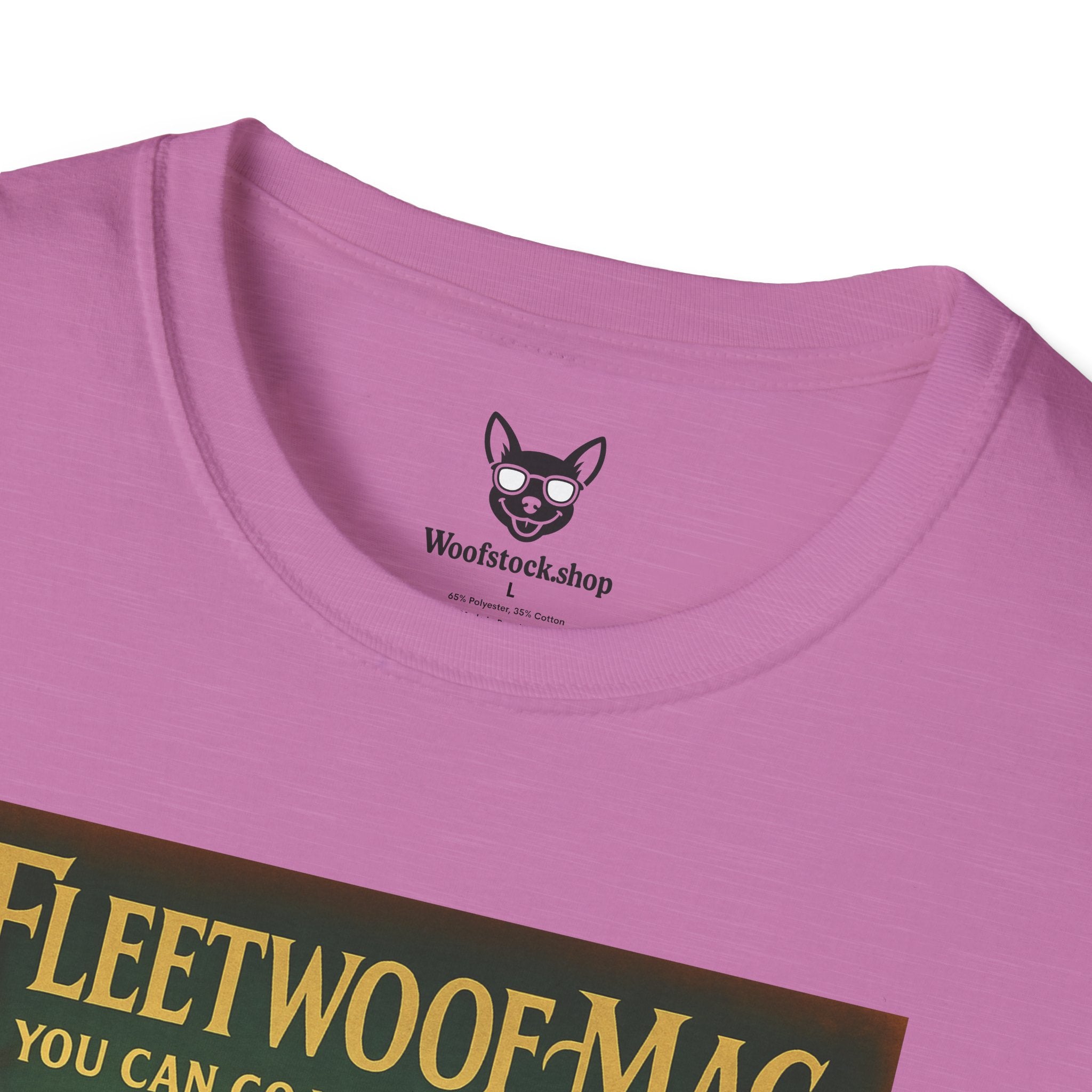 Fleetwood Mac Concert Poster Dog Parody Unisex Softstyle T-Shirt – Funny Tee for Music and Dog Lovers