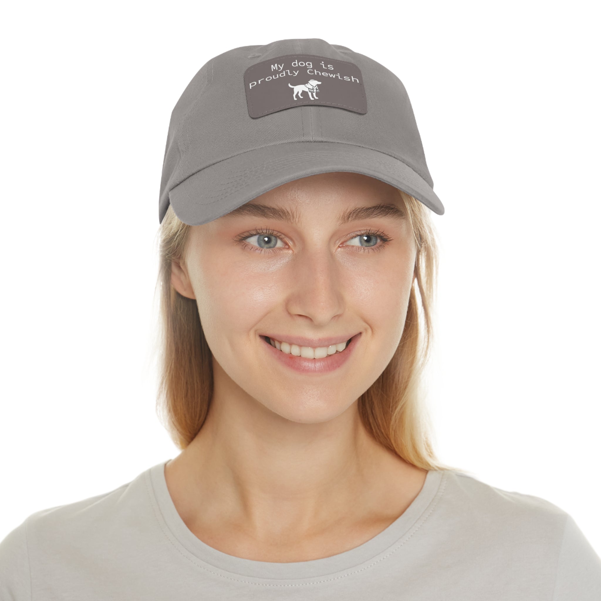My Dog is Proudly Chewish Hat with patch -- Funny Hat for Dog Lovers