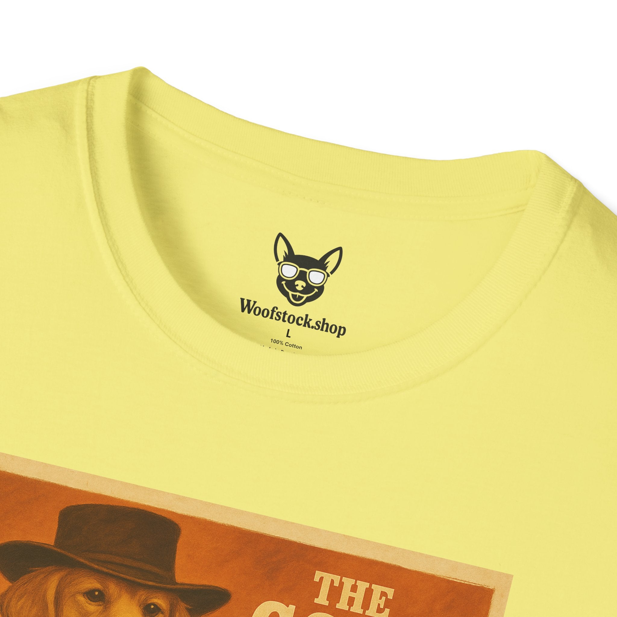 The Good, The Bad, & The Ugly Movie Poster Dog Parody Unisex Softstyle T-Shirt – Funny Movie Tee for Film and Dog Lovers
