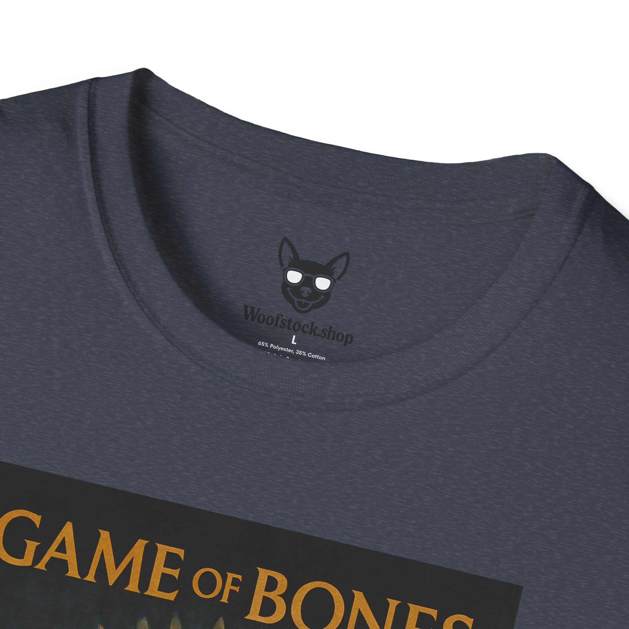 Game of Thrones TV Poster Dog Parody Unisex Softstyle T-Shirt -- Funny Dog Tee for TV and Dog Lovers