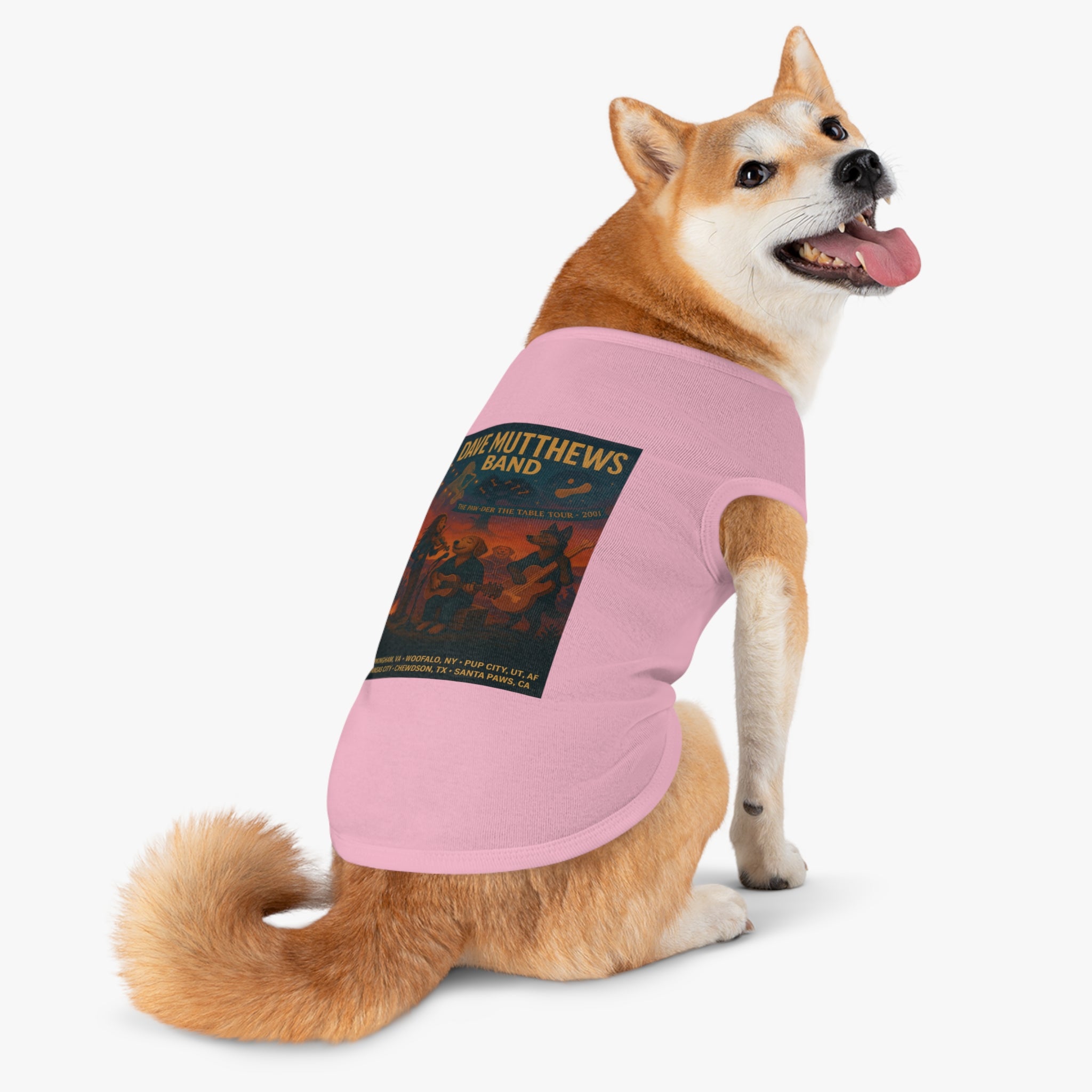 Dave Mutthews Band Pet Tank Top-- Funny Parody Shirt for Dog Lovers