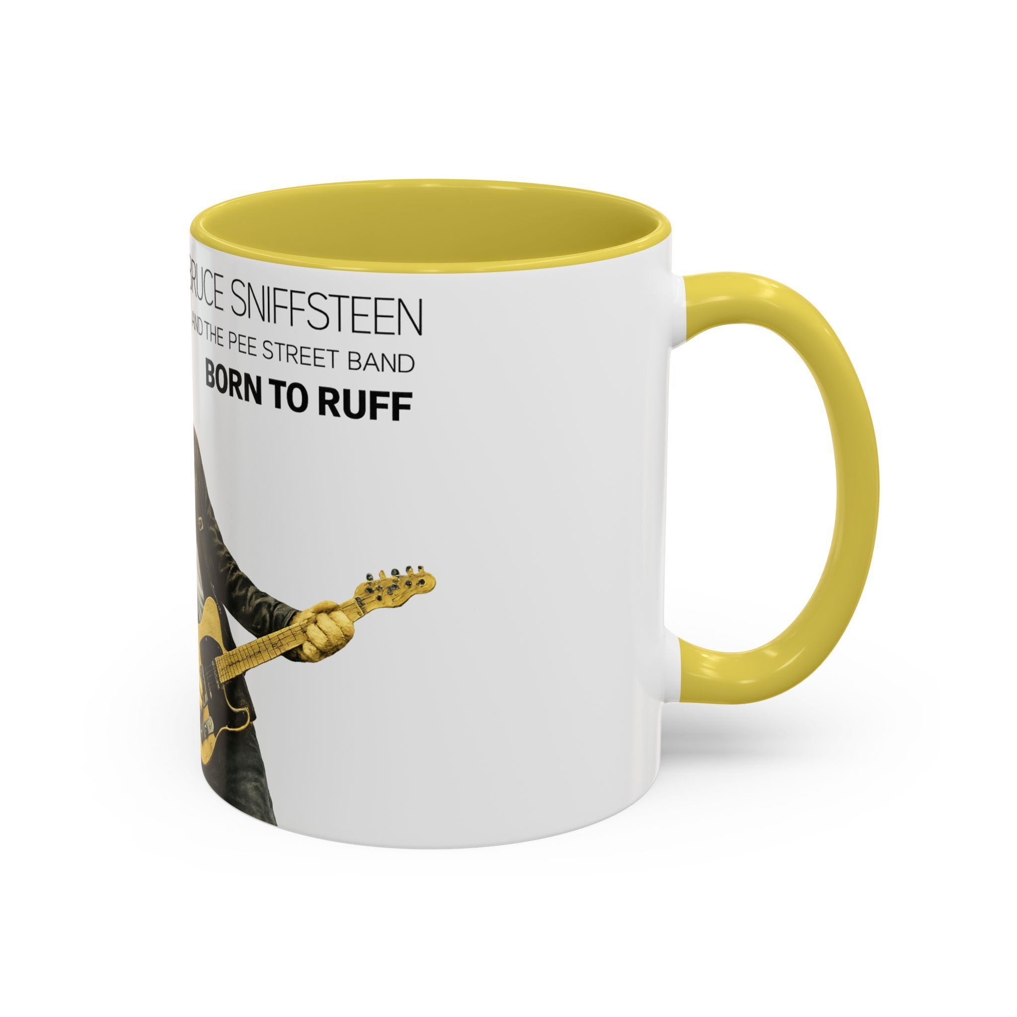 Bruce Sniffsteen & the Pee Street Band Coffee Mug -- Funny Bruce Springsteen 2026 Tour Mug Parody