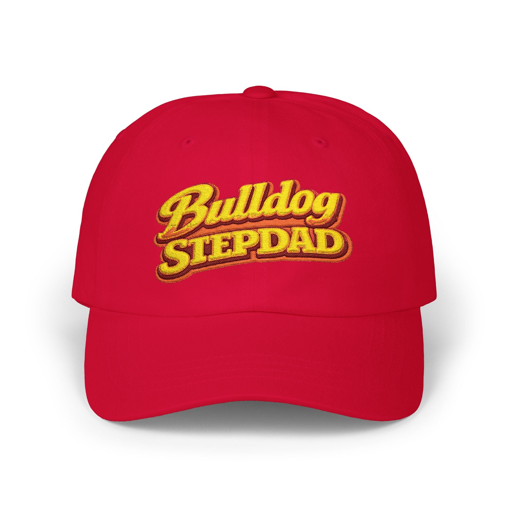 Bulldog Stepdad Dad Cap — Embroidered Baseball Hat for Dog Lovers