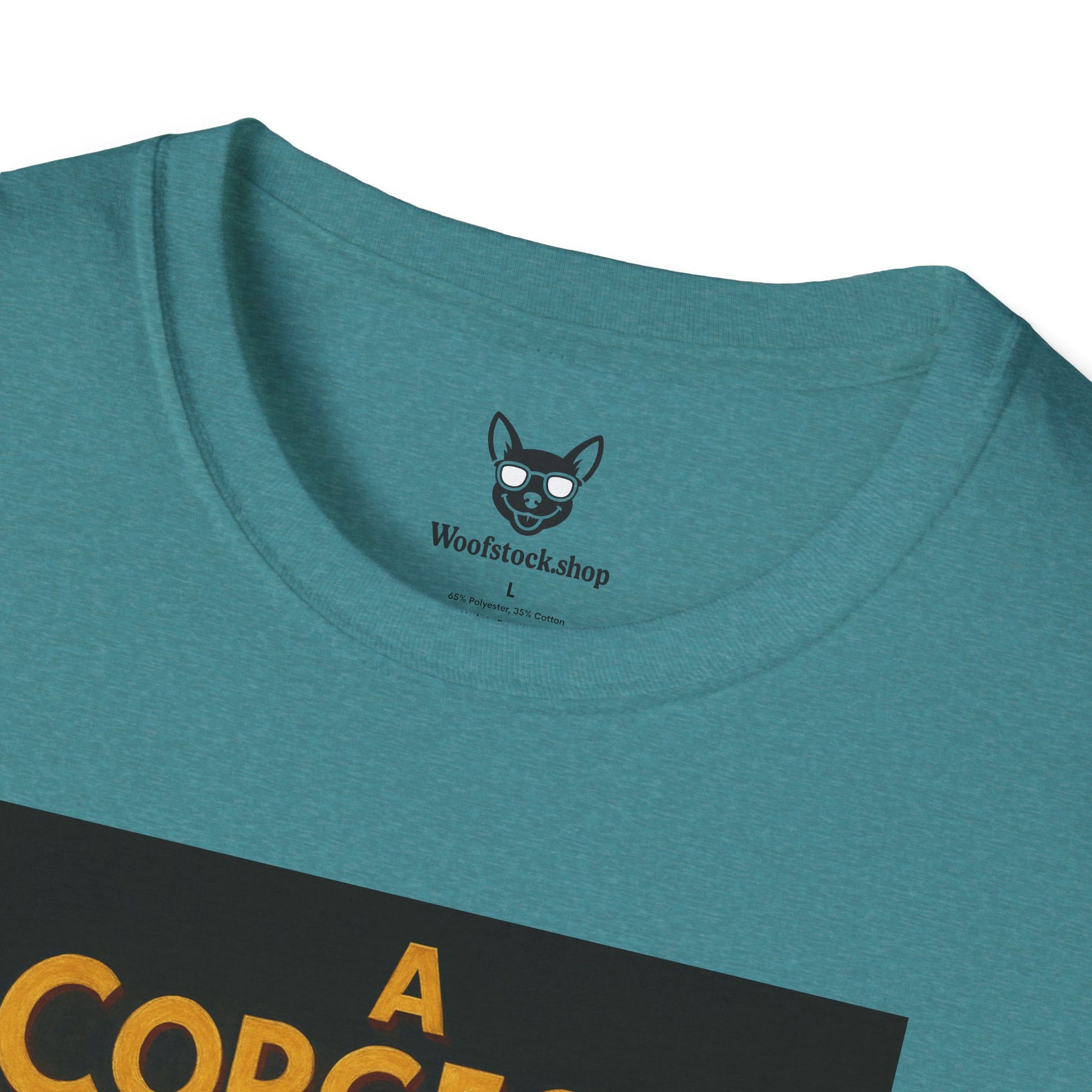 A Chorus Line Broadway Poster Dog Parody Unisex Softstyle T-Shirt -- Funny Tee for Broadway and Dog Lovers