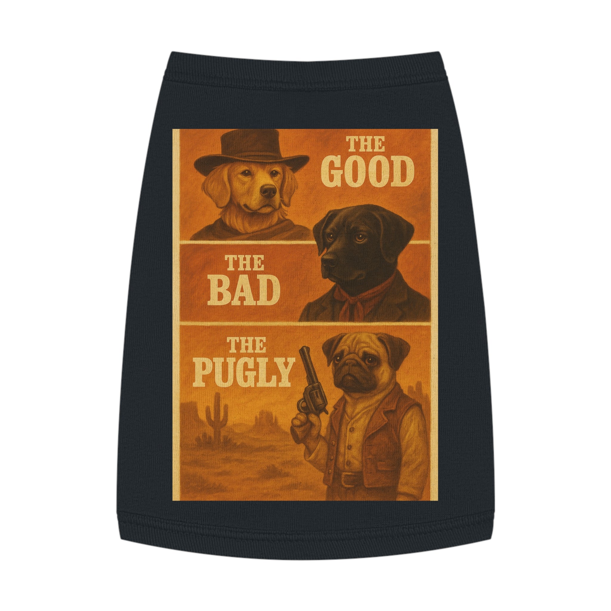 The Good, The Bad, The Pugly Pet Tank Top-- Funny Parody Shirt for Dog Lovers