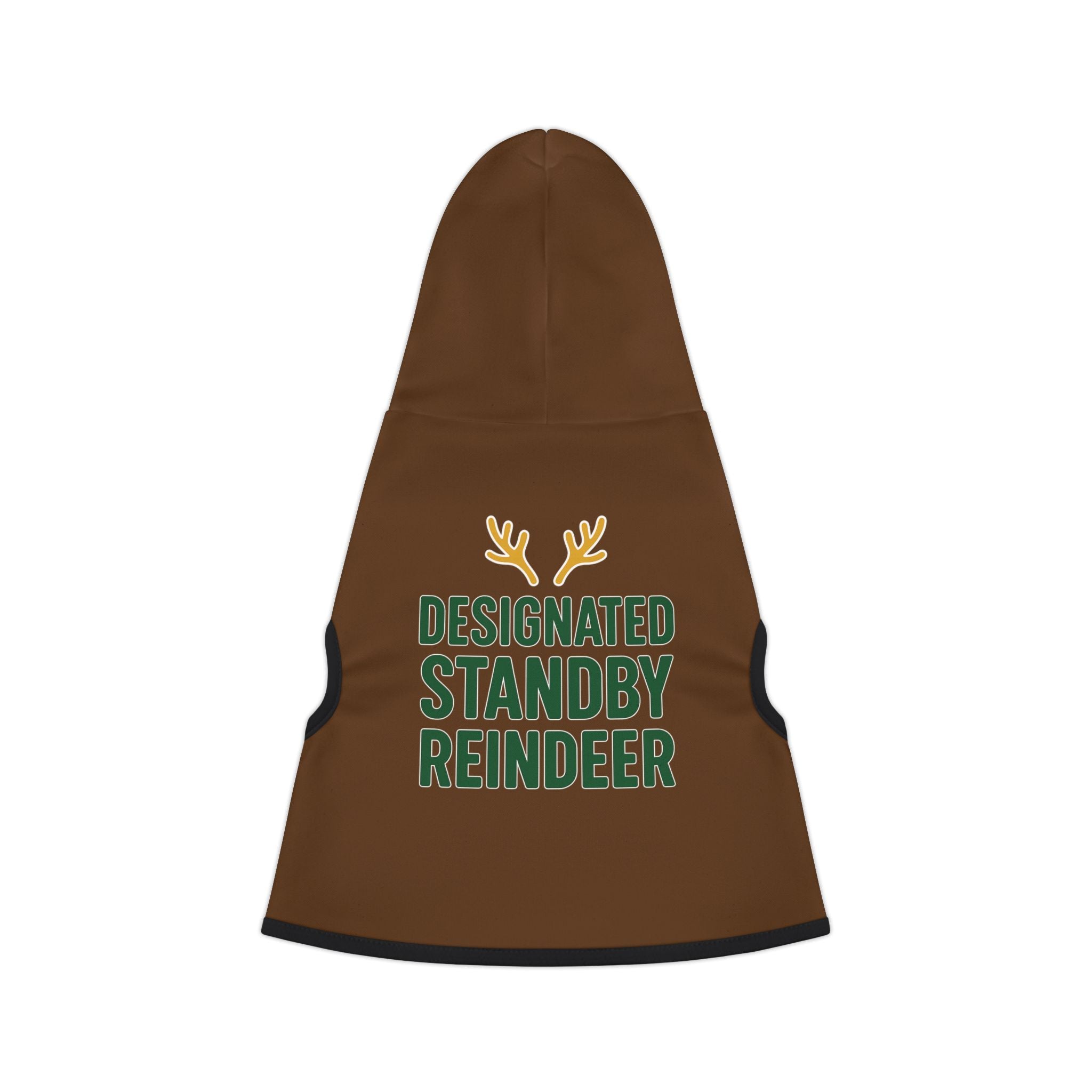 Designated Standby Reindeer Dog Hoodie -- Funny Christmas Dog Apparel