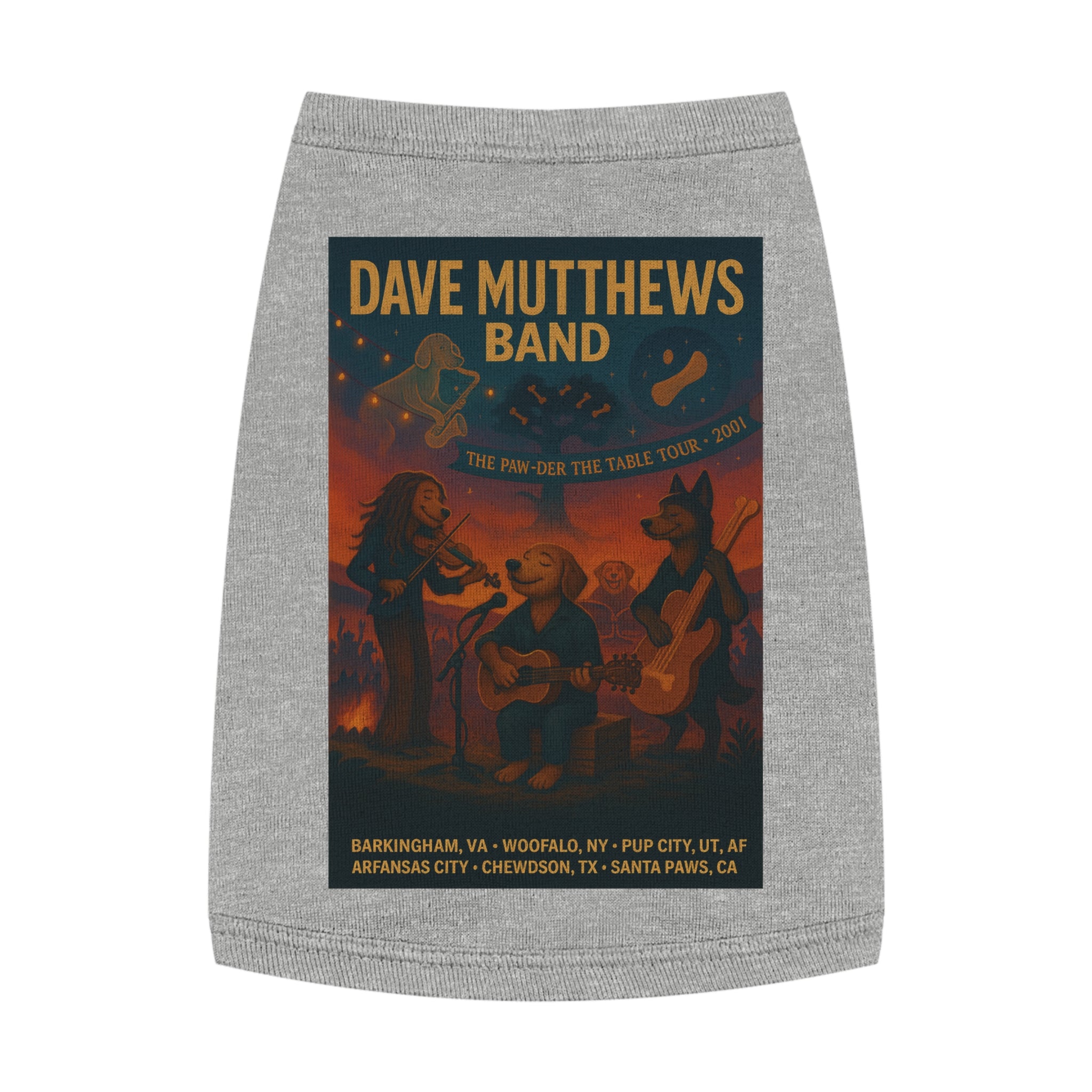 Dave Mutthews Band Pet Tank Top-- Funny Parody Shirt for Dog Lovers