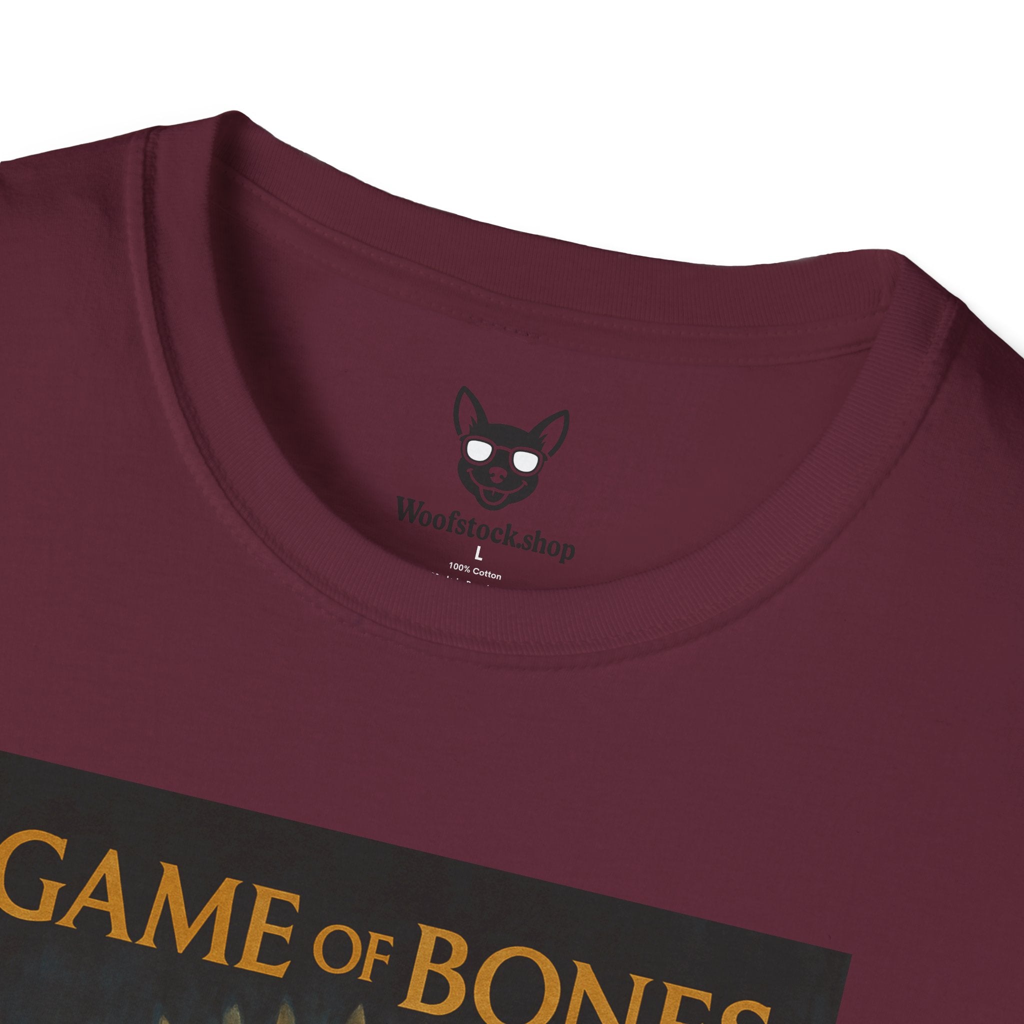 Game of Thrones TV Poster Dog Parody Unisex Softstyle T-Shirt -- Funny Dog Tee for TV and Dog Lovers