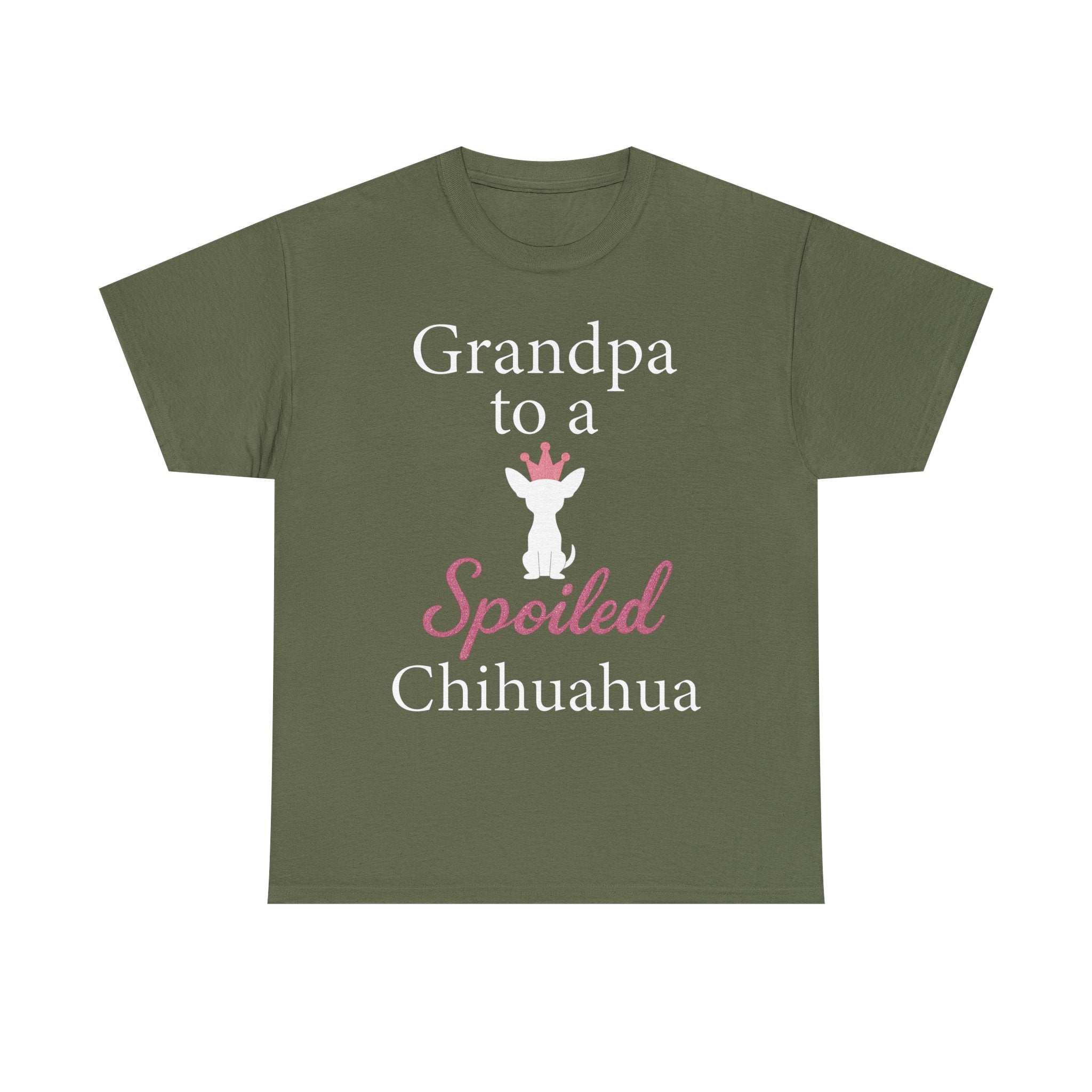 Grandpa to a Spoiled Chihuahua T-Shirt — Funny Shirt for Dog Lovers