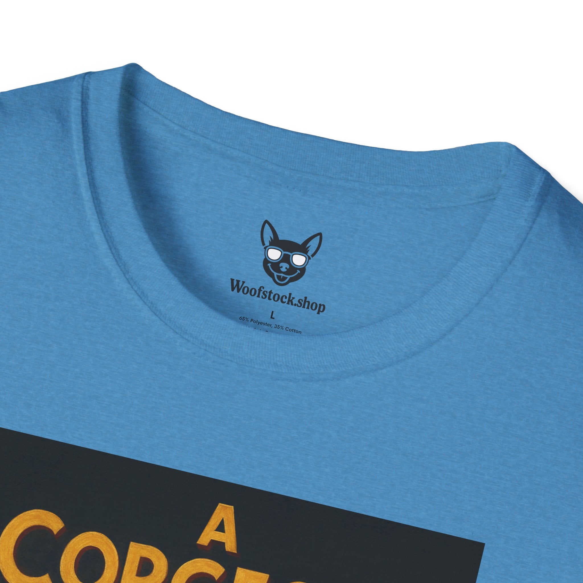 A Chorus Line Broadway Poster Dog Parody Unisex Softstyle T-Shirt -- Funny Tee for Broadway and Dog Lovers