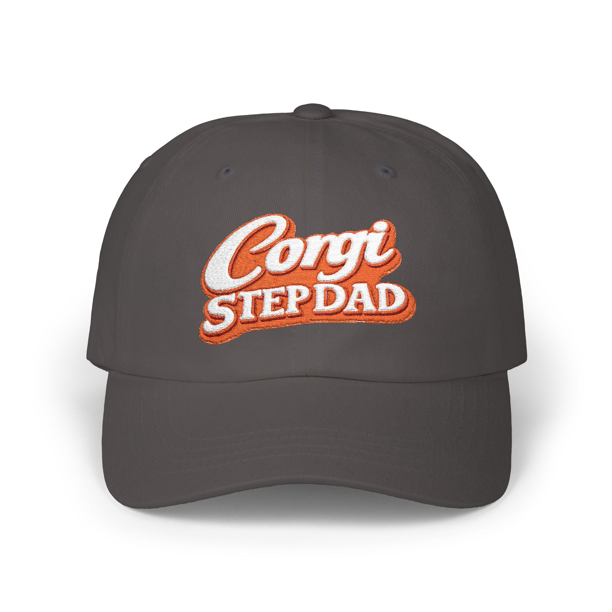 Corgi Stepdad Dad Cap — Embroidered Baseball Hat for Dog Lovers