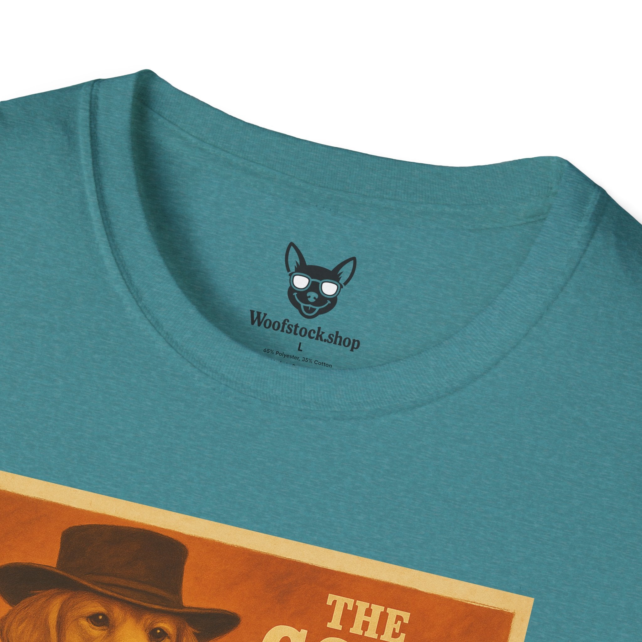 The Good, The Bad, & The Ugly Movie Poster Dog Parody Unisex Softstyle T-Shirt – Funny Movie Tee for Film and Dog Lovers