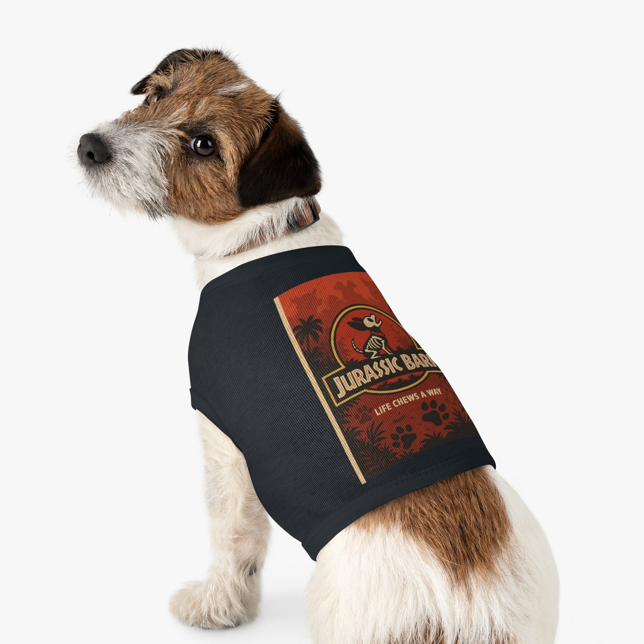 Jurassic Bark Pet Tank Top-- Funny "Jurassic Park" Parody Shirt for Dog Lovers