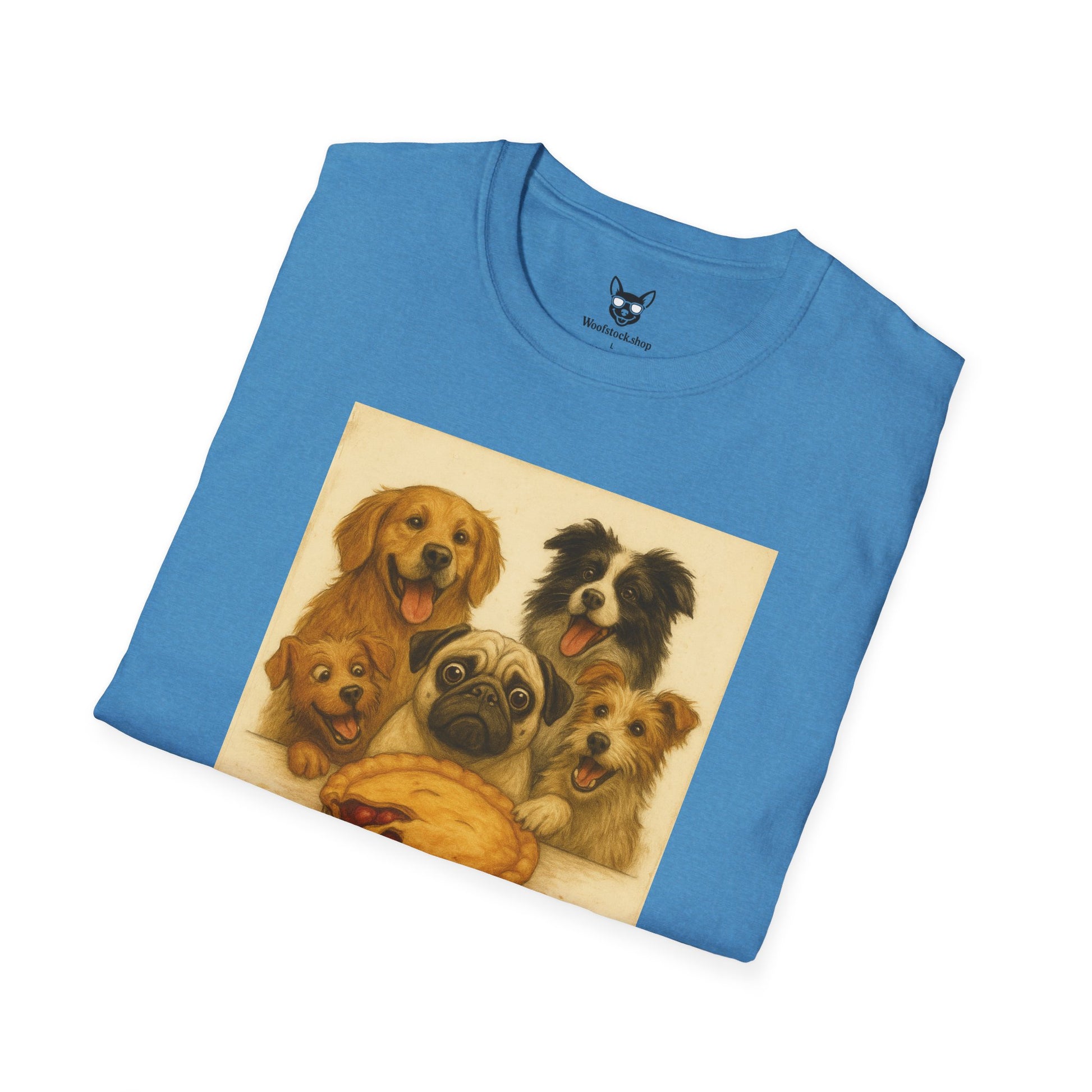 American Pie Movie Poster Dog Parody Unisex Softstyle T-Shirt -- Funny Dog Movie Tee for Film and Dog Lovers