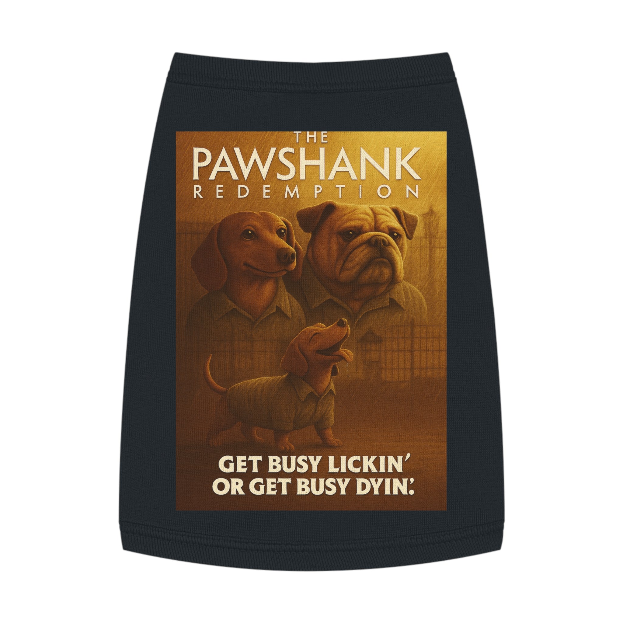 The Pawshank Redemption Pet Tank Top-- Funny Parody Shirt for Dog Lovers