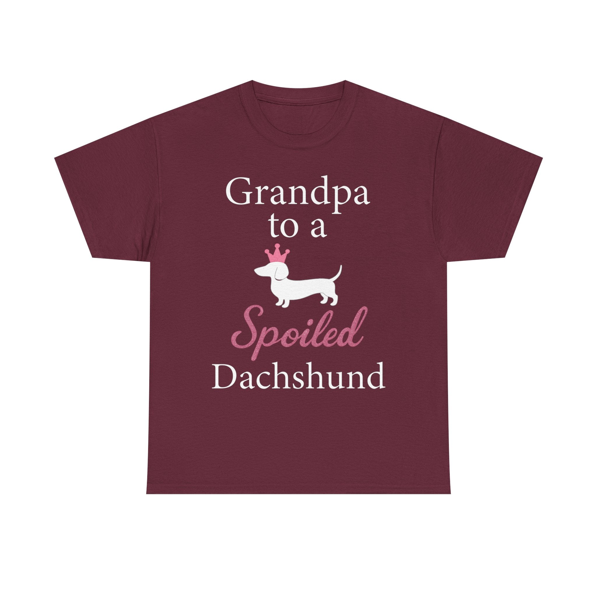 Grandpa to a Spoiled Dachshund T-Shirt — Funny Shirt for Dog Lovers