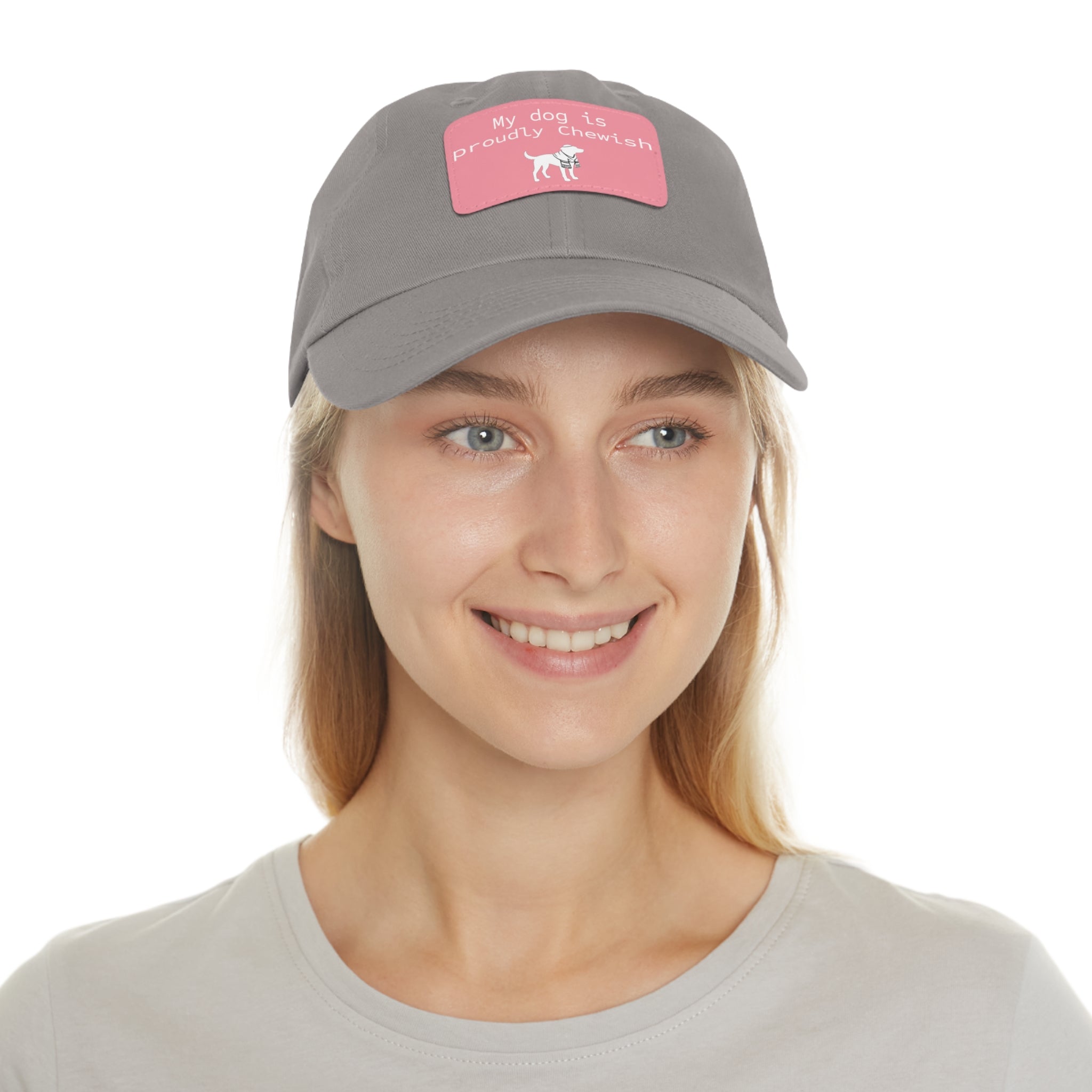 My Dog is Proudly Chewish Hat with patch -- Funny Hat for Dog Lovers