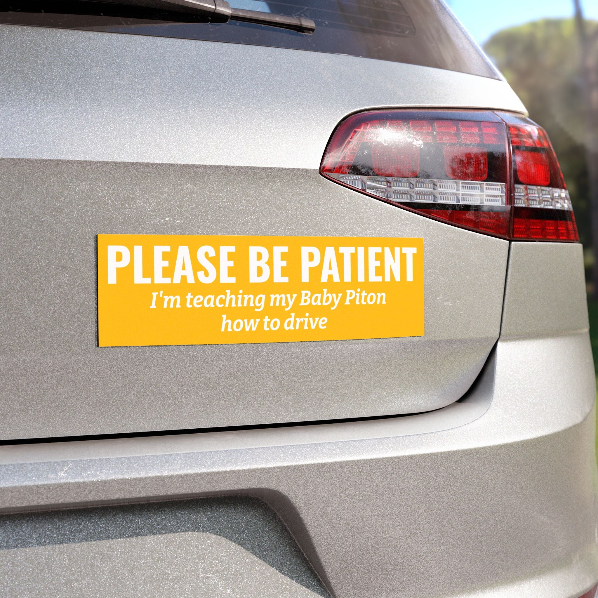 Copy of Please Be Patient, I'm Teaching My Dog How to Drive Bumper Magnet