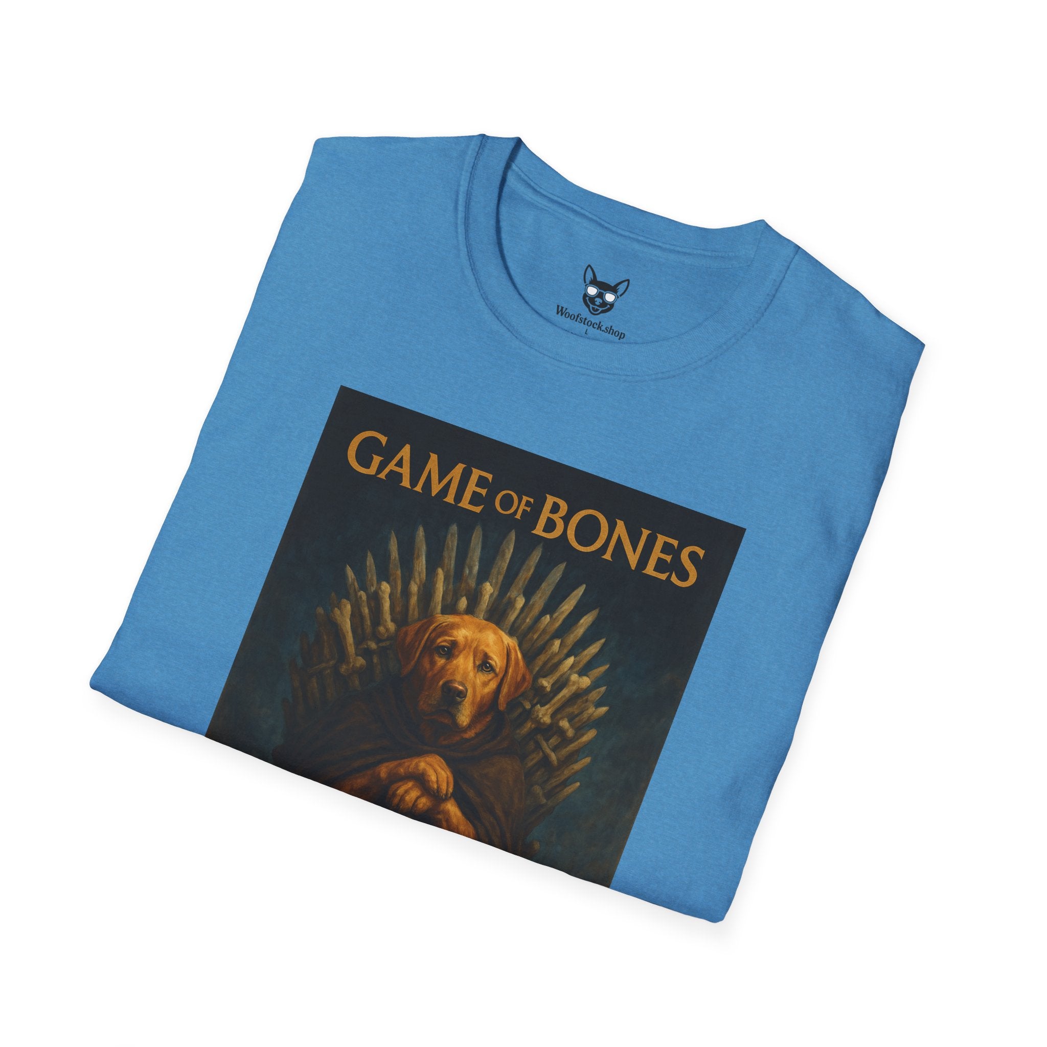 Game of Thrones TV Poster Dog Parody Unisex Softstyle T-Shirt -- Funny Dog Tee for TV and Dog Lovers