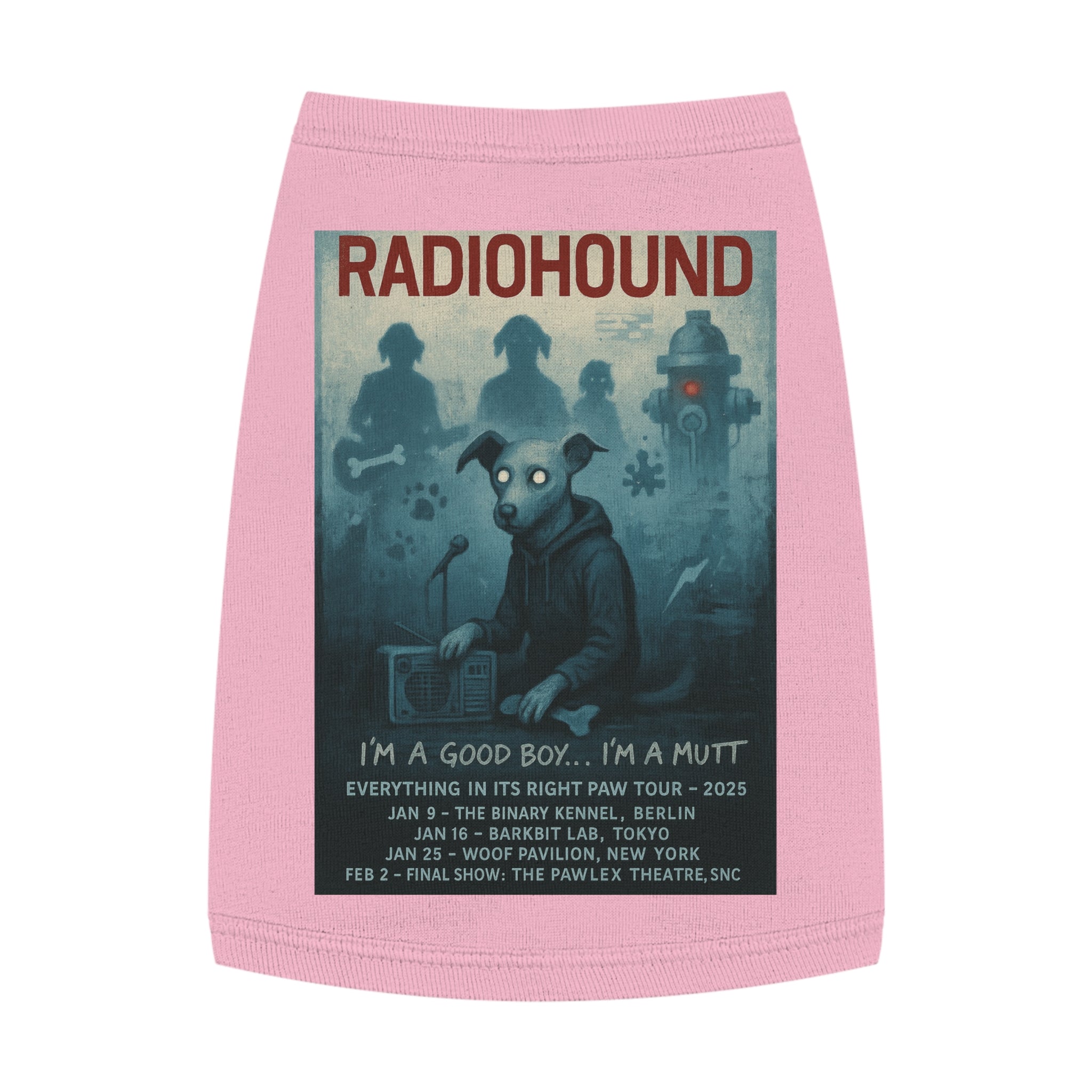 Radiohound Pet Tank Top-- Funny Parody Shirt for Dog Lovers