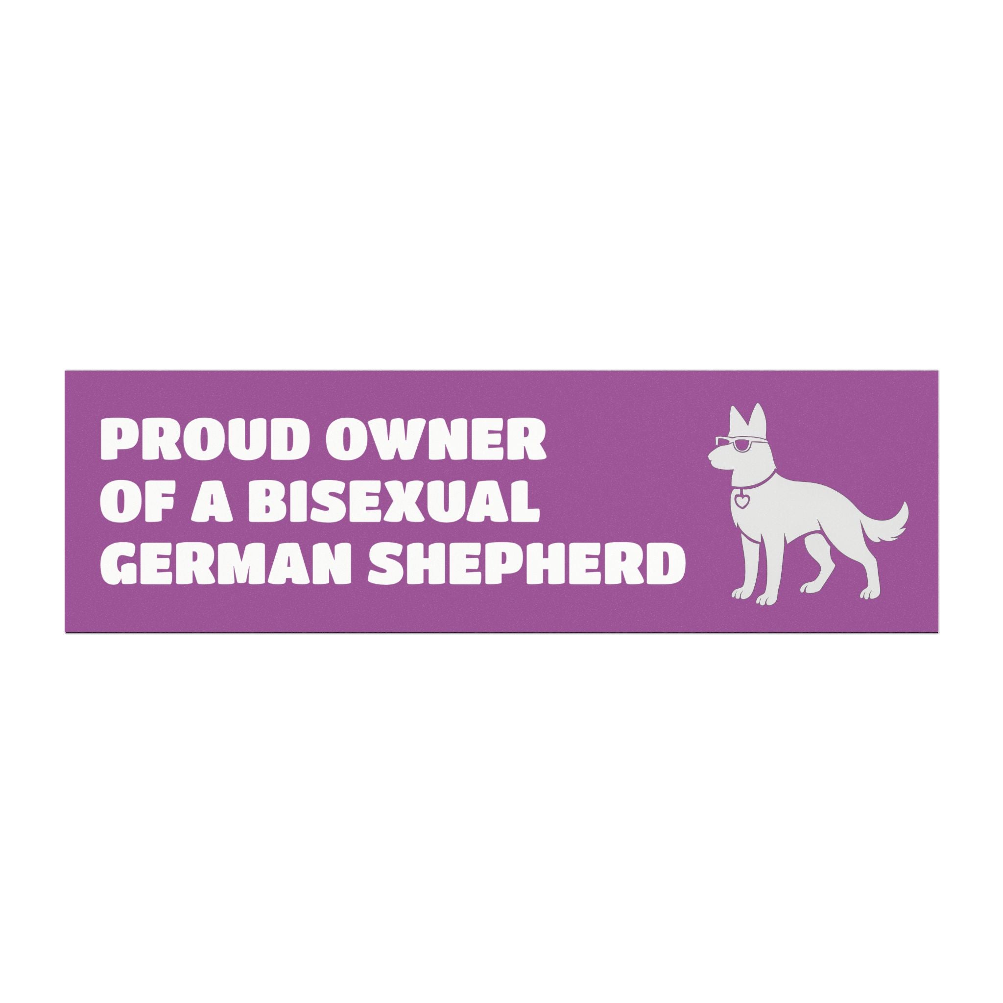 Proud Owner Of A Bisexual German Shepherd Vehicle Magnet - Funny Car Decoration for Dog Lovers