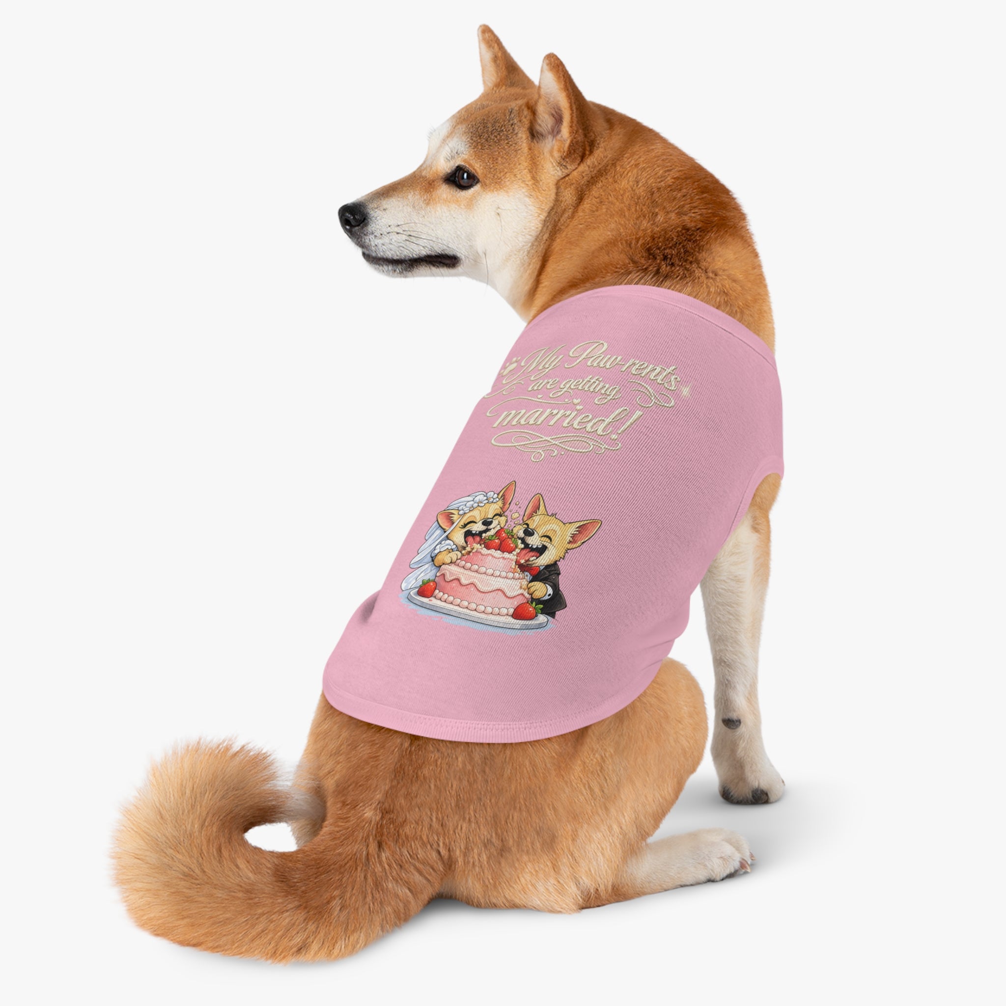 Engagement Gift for Dog Lovers -- My Pawrents Are Getting Married Dog Shirt Wedding Gift (Corgi)